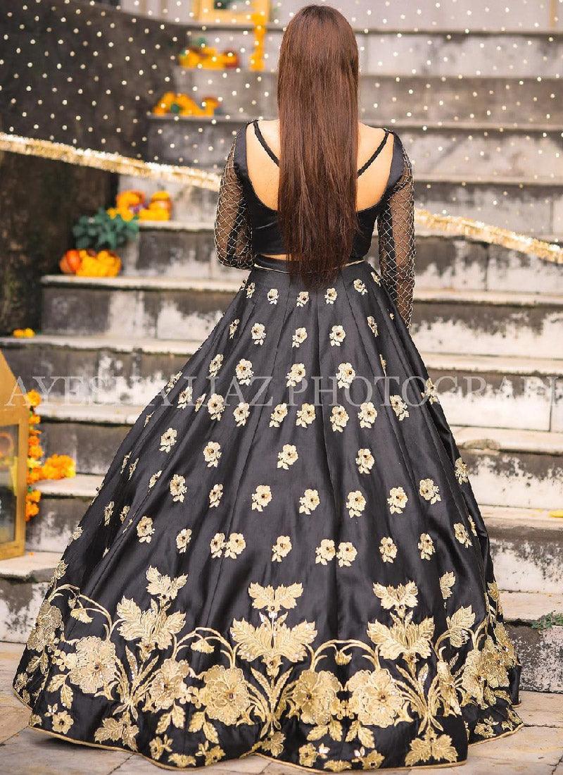 Eye-Captivating Party Wear Black Flared Lehenga Choli Buy Cheap Outlet