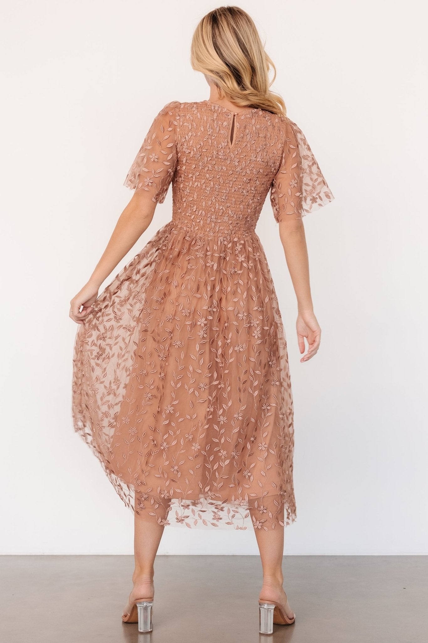 Kendra Embroidered Dress | Nude Rose For Sale Online