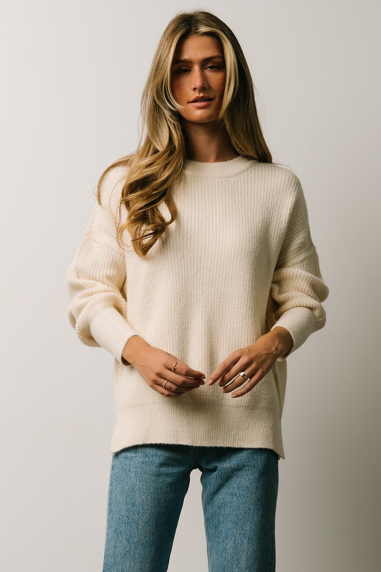 Jacey Knit Sweater | Ivory Discount Low Cost