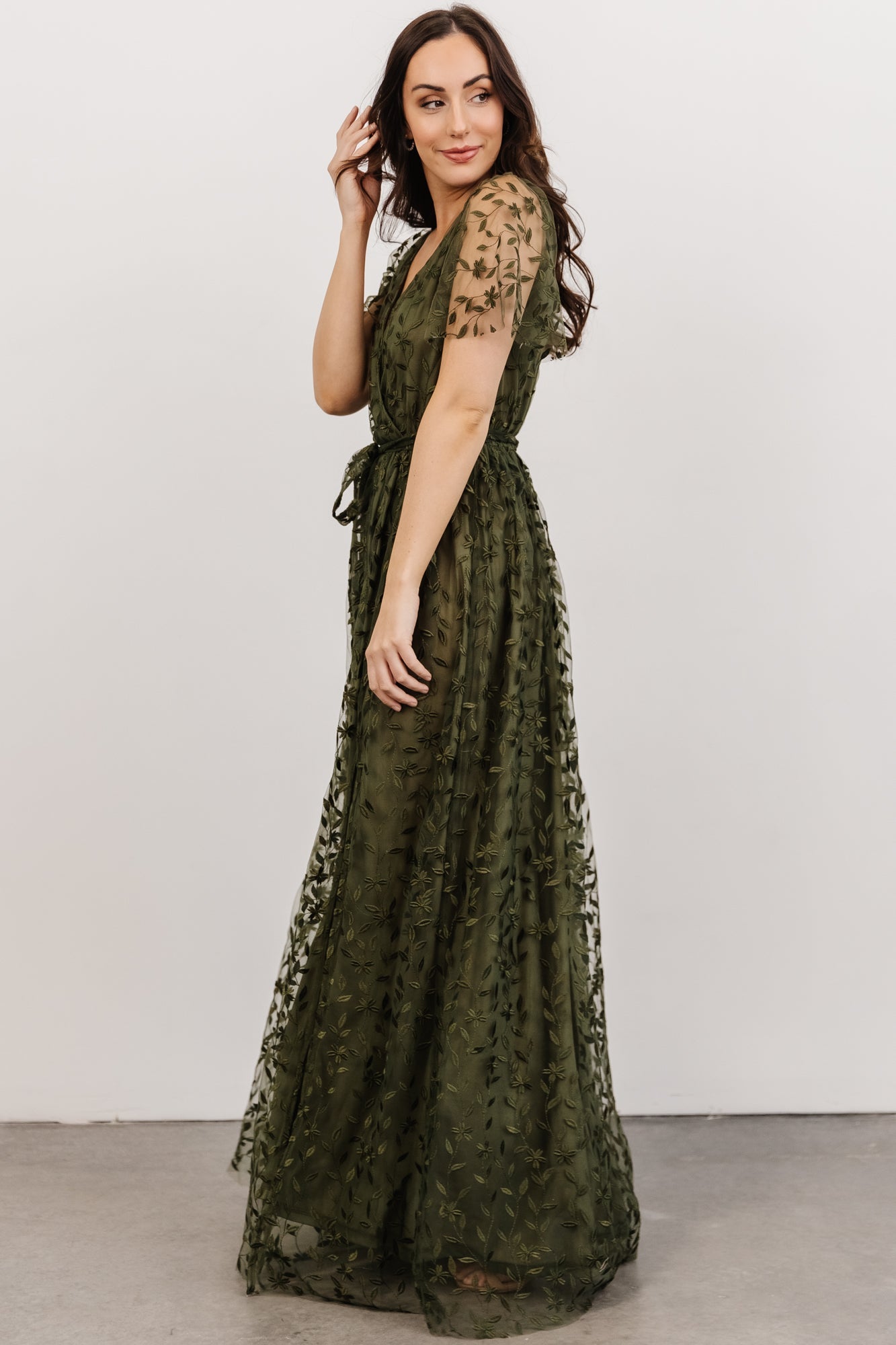 Marseille Embossed Maxi Dress | Olive 2025 New