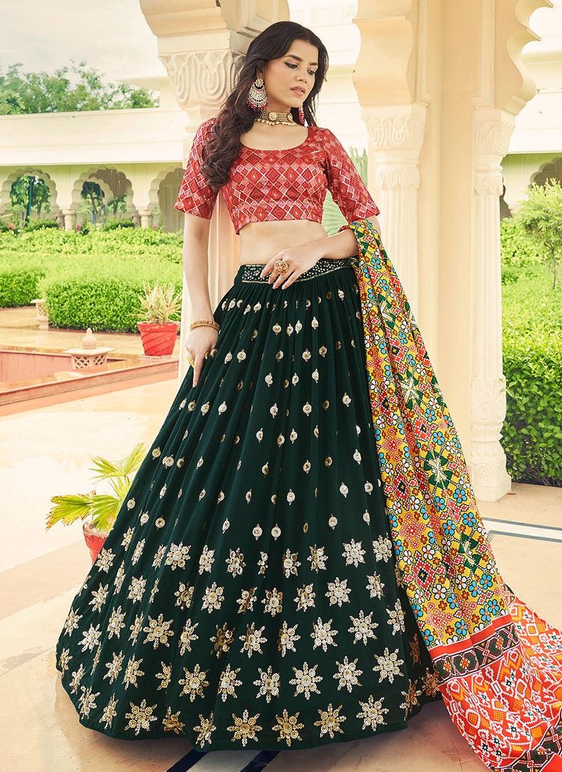 Multi-Color Flared Ghaghra Choli Online Online Cheap Pice