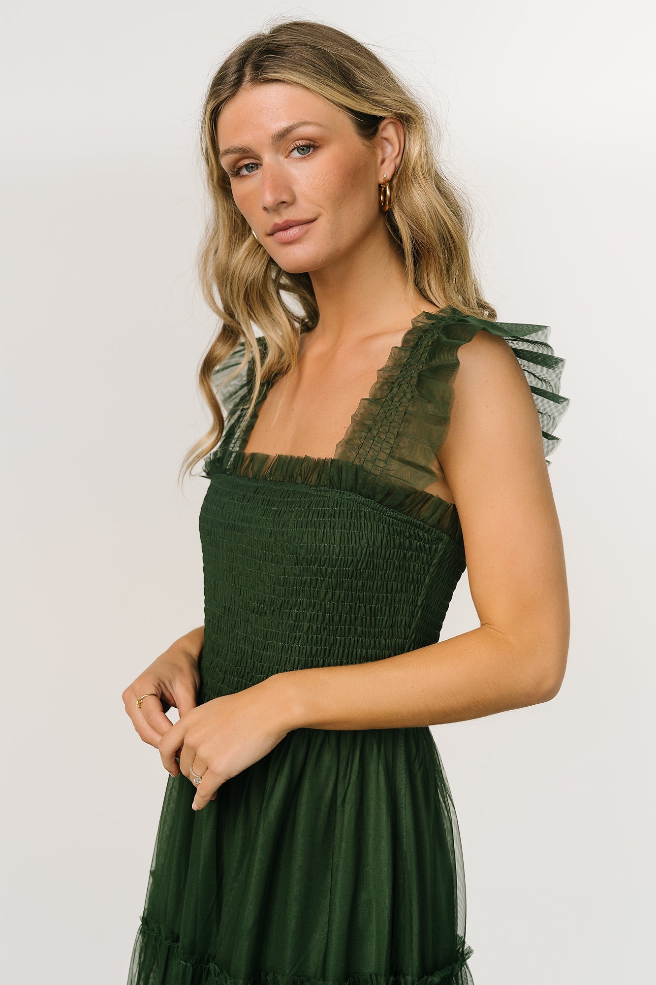 Emma Smocked Tulle Dress | Green Amazon Cheap Online