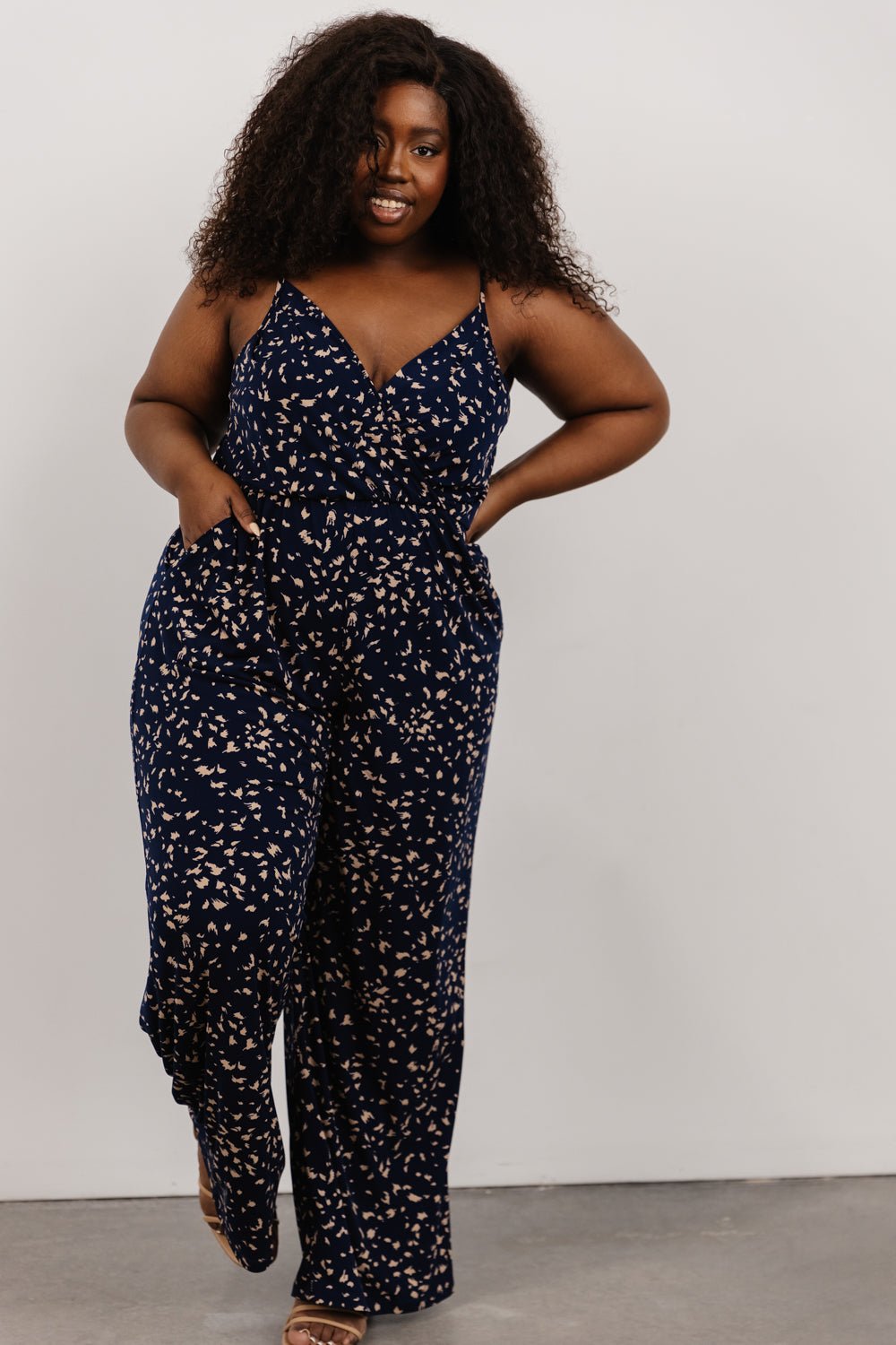 Sade Jumpsuit | Navy Print Fashion Style Cheap Online