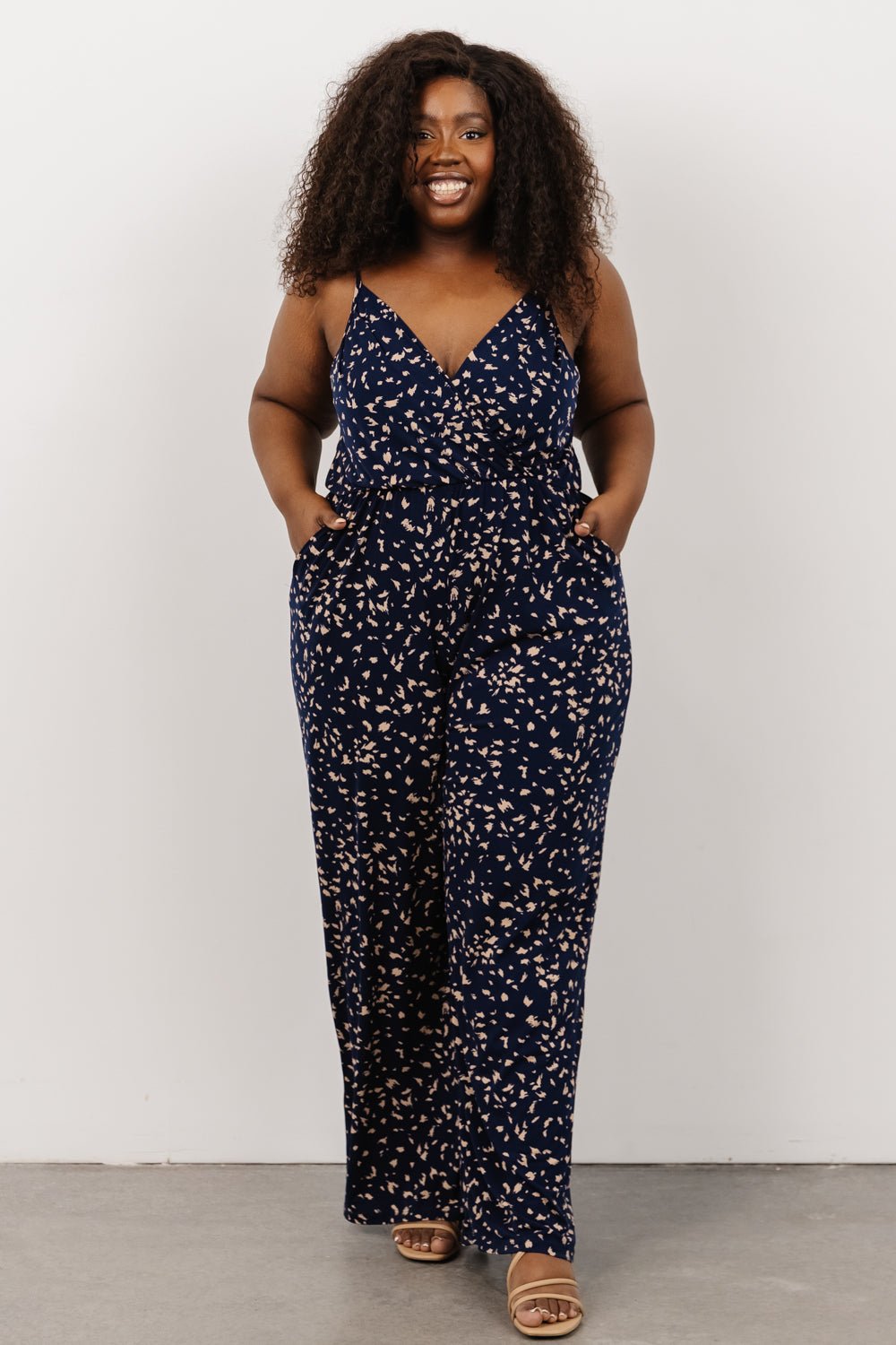 Sade Jumpsuit | Navy Print Fashion Style Cheap Online