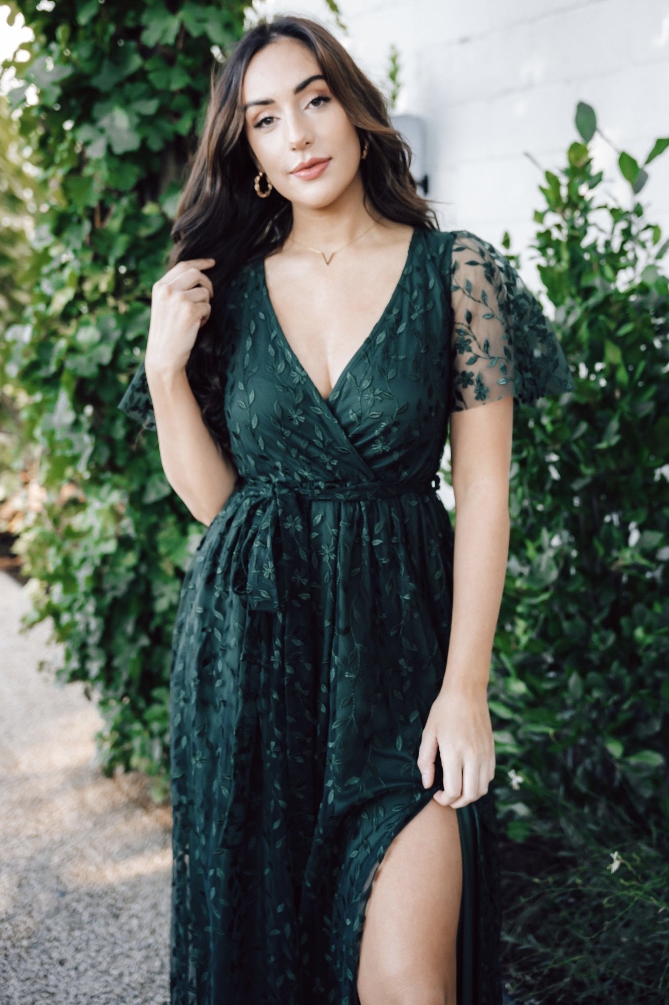 Marseille Embossed Maxi Dress | Green Clearance Online Amazon