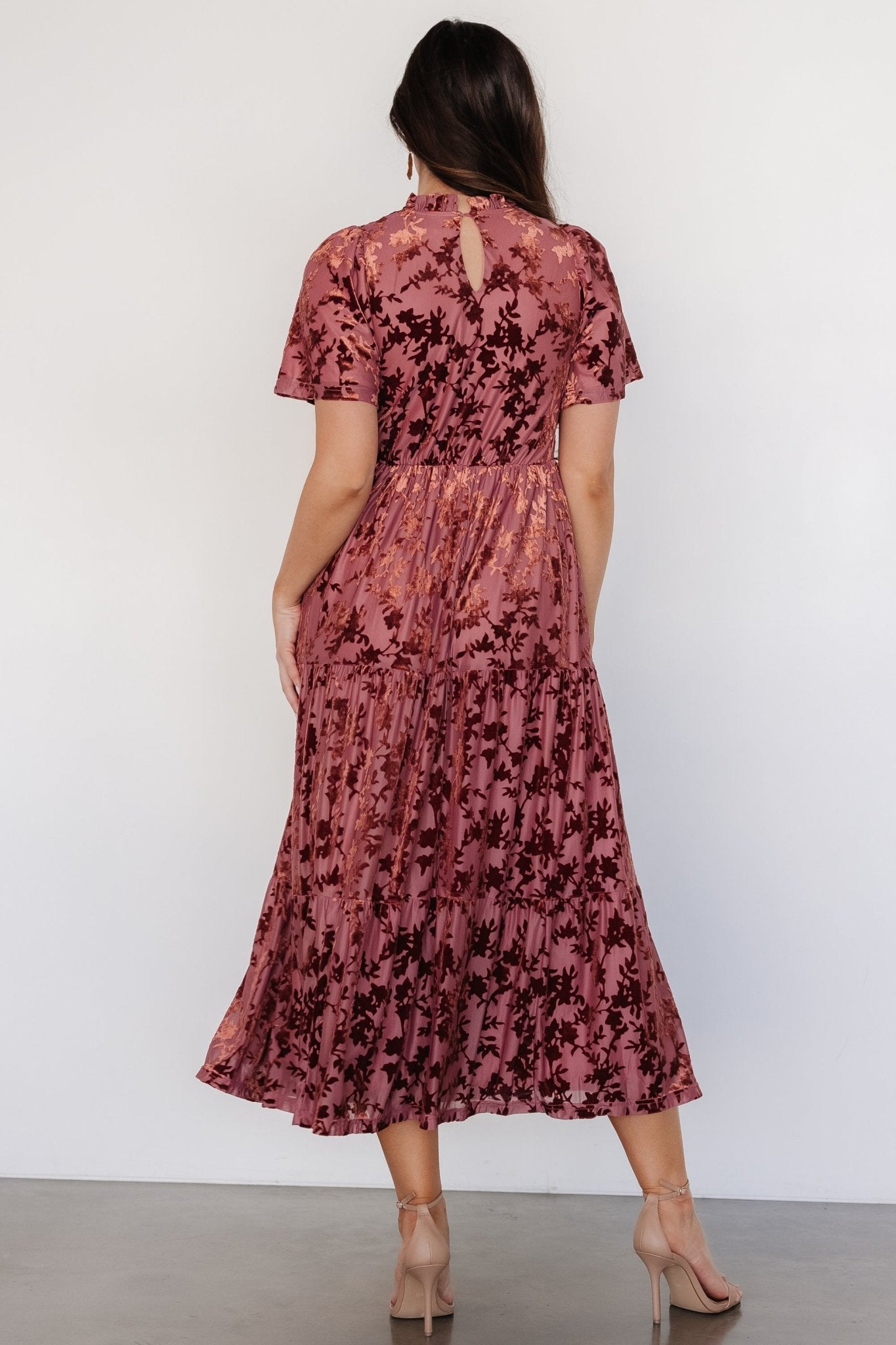 Callen Smocked Velvet Dress | Dusty Clove Sale Exclusive