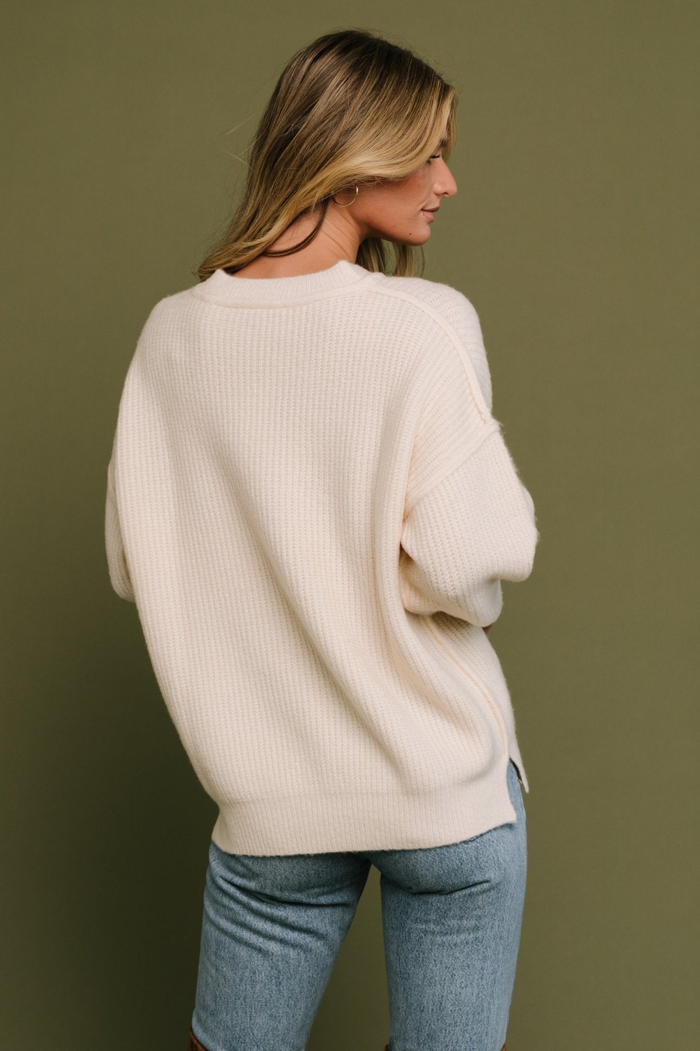 Jacey Knit Sweater | Ivory Discount Low Cost