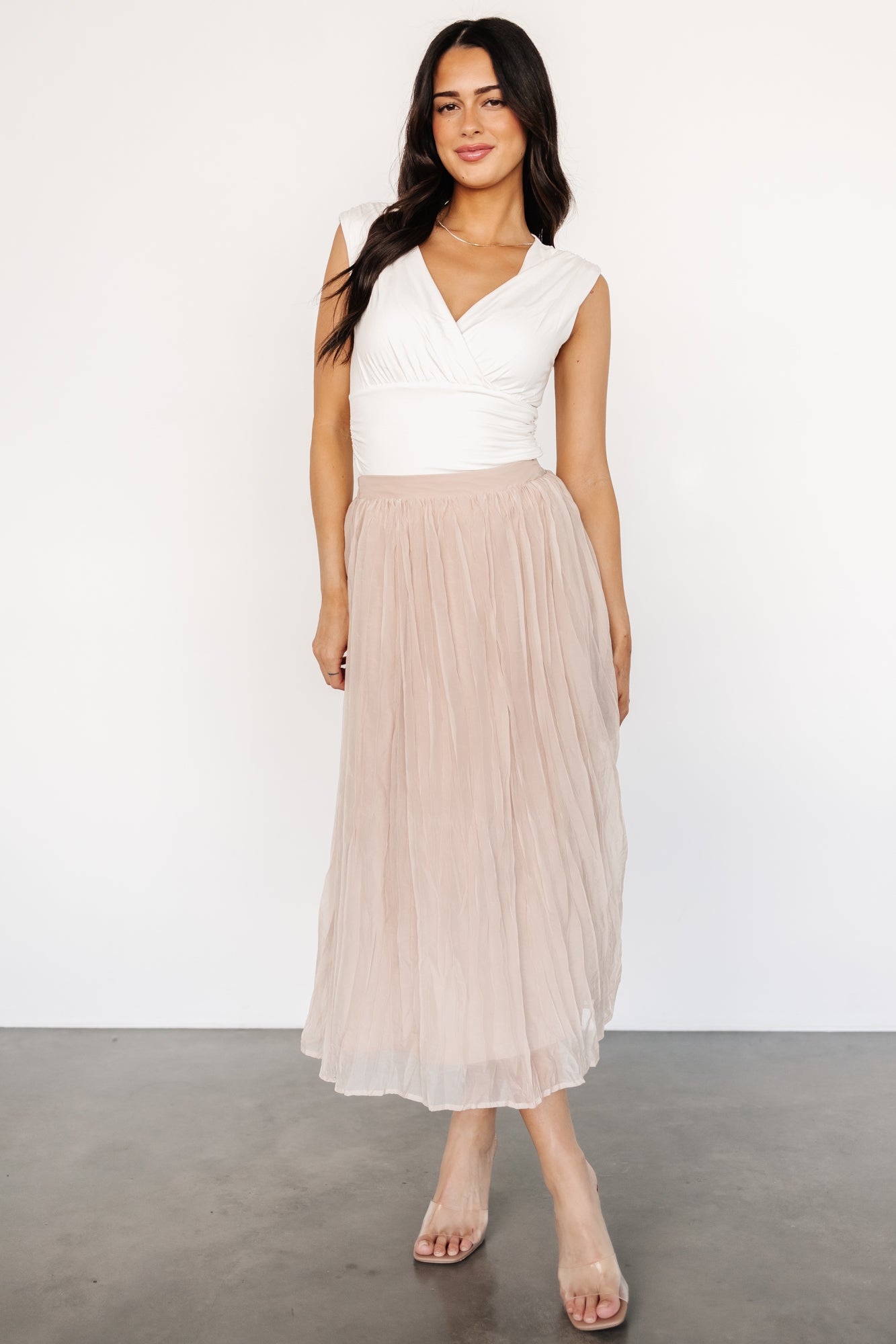 Cyra Midi Skirt | Natural Cheap Sale Footlocker Finishline