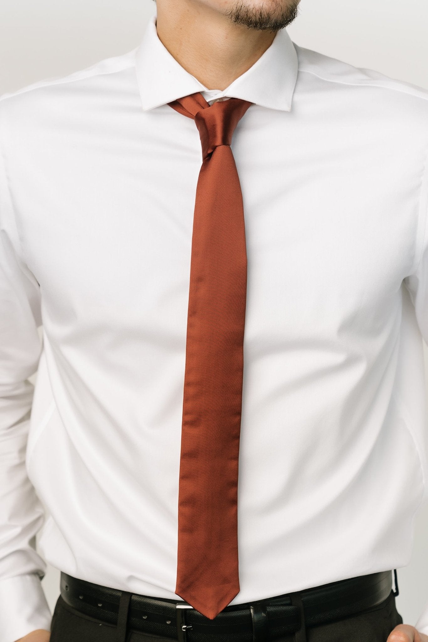 Classic Satin Tie | Cinnamon Cheap Sale 100% Authentic