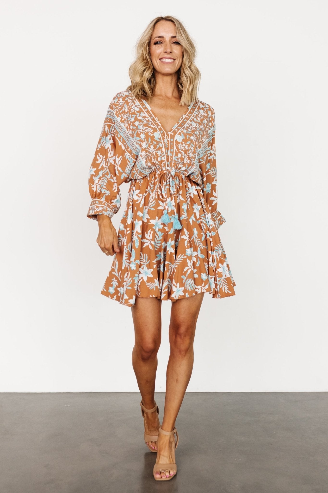 Adria Mini Dress | Camel + Blue Cheap Eastbay