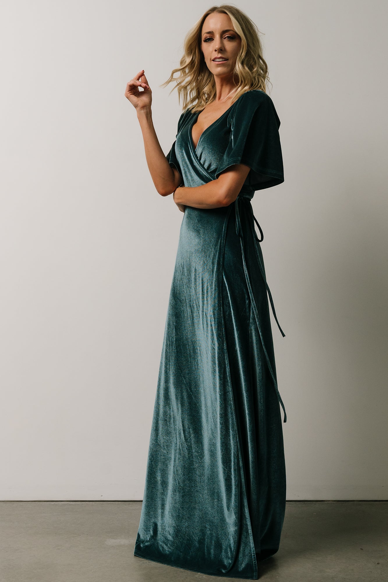 Meghan Velvet Wrap Maxi Dress | Persian Blue Buy Cheap Wiki