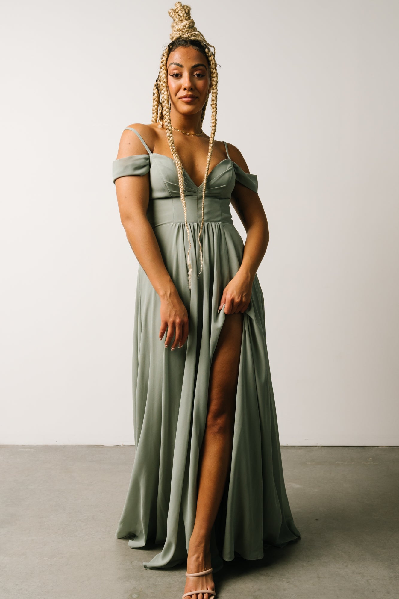 Bianca Lace Maxi Dress | Dusty Sage Cheap Best Store To Get