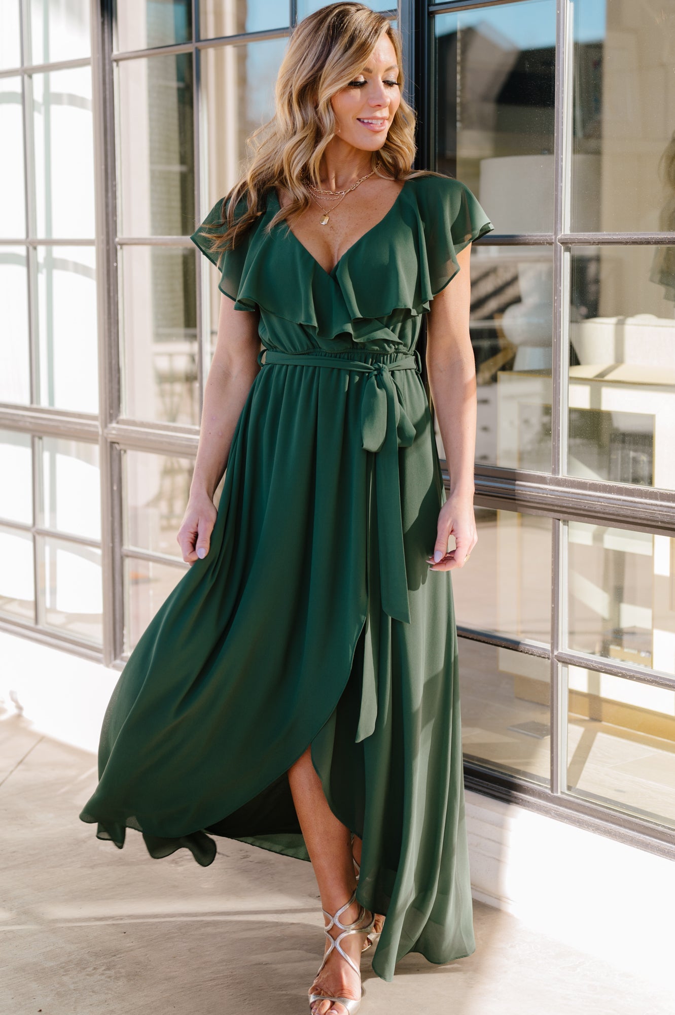 Katya Ruffle Maxi Dress | Evergreen Store With Big Discount