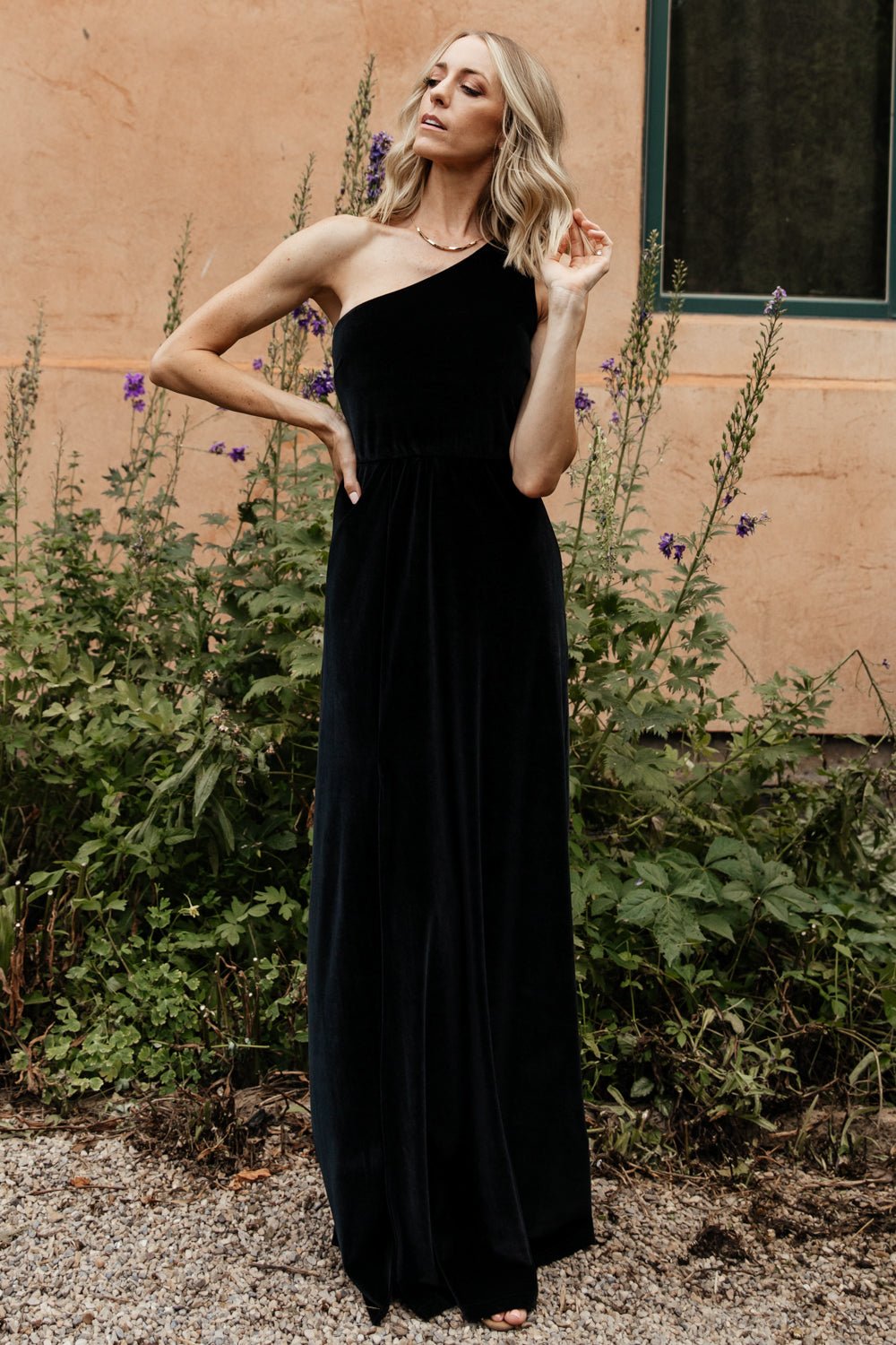 Tatiana Velvet One Shoulder Maxi Dress | Black Clearance Wiki