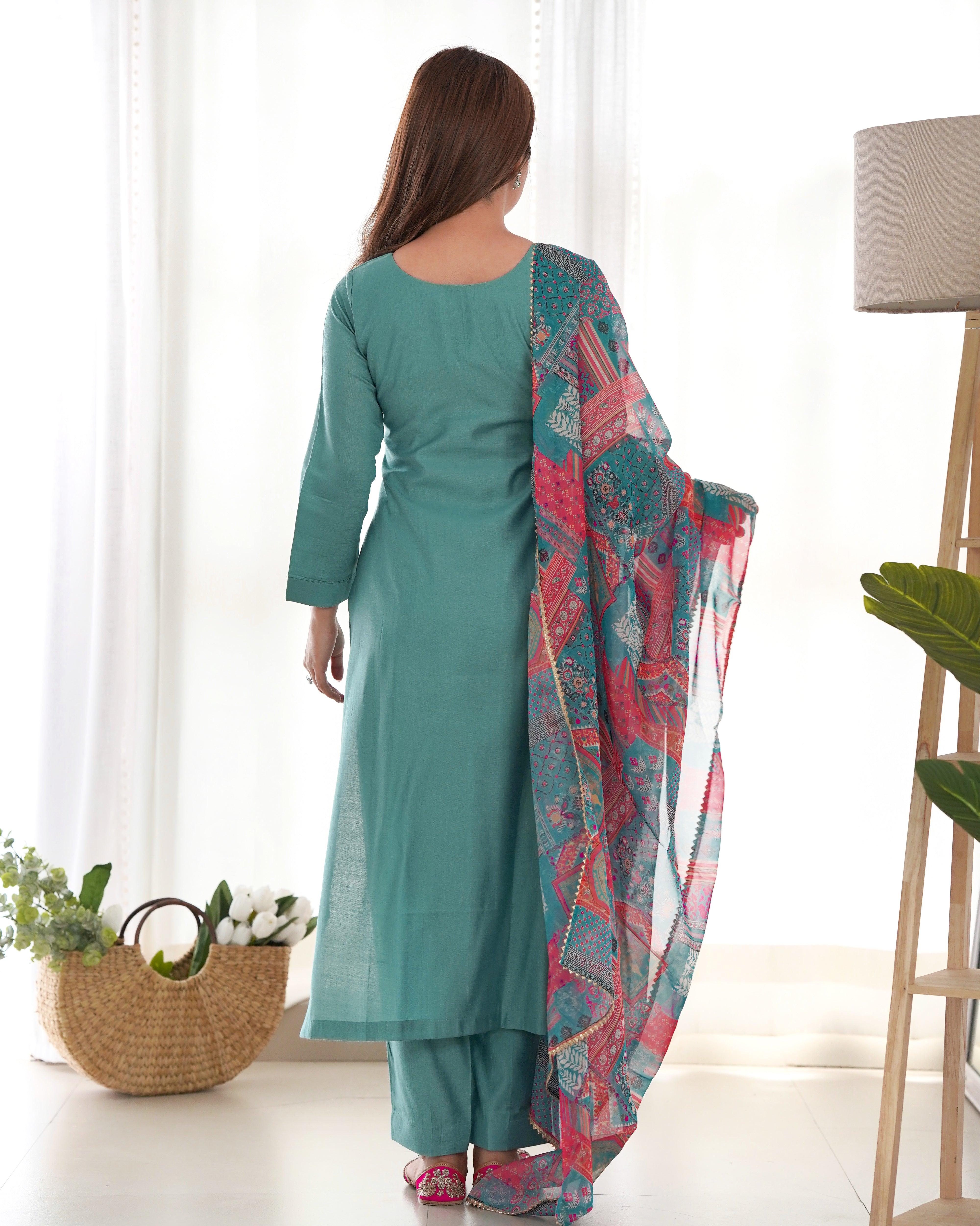 Amazing Pure Viscous Straight Kutta Pant Suit Exclusive Online