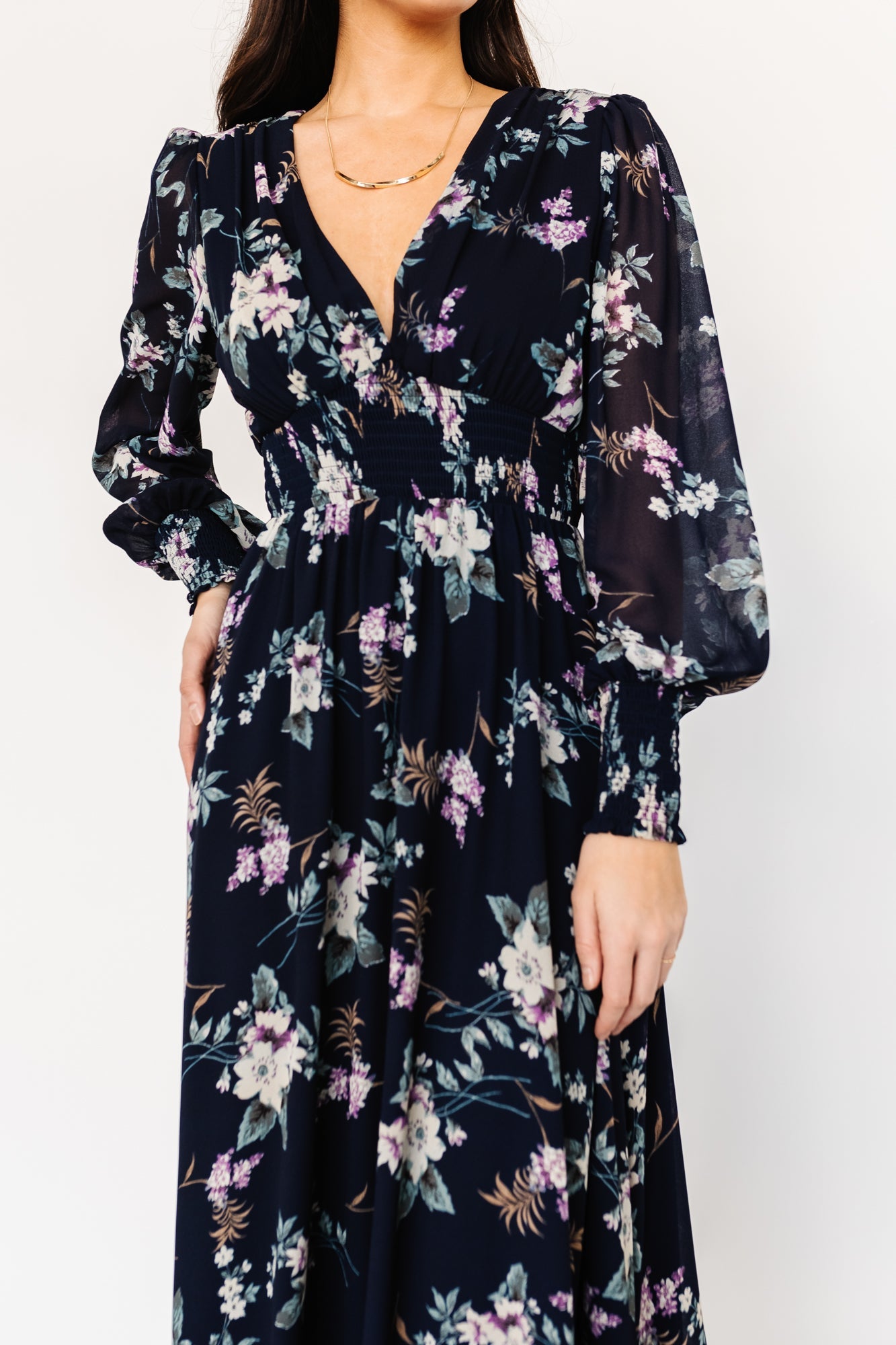 Olivia Maxi Dress | Navy Garden Floral Quality Free Shipping