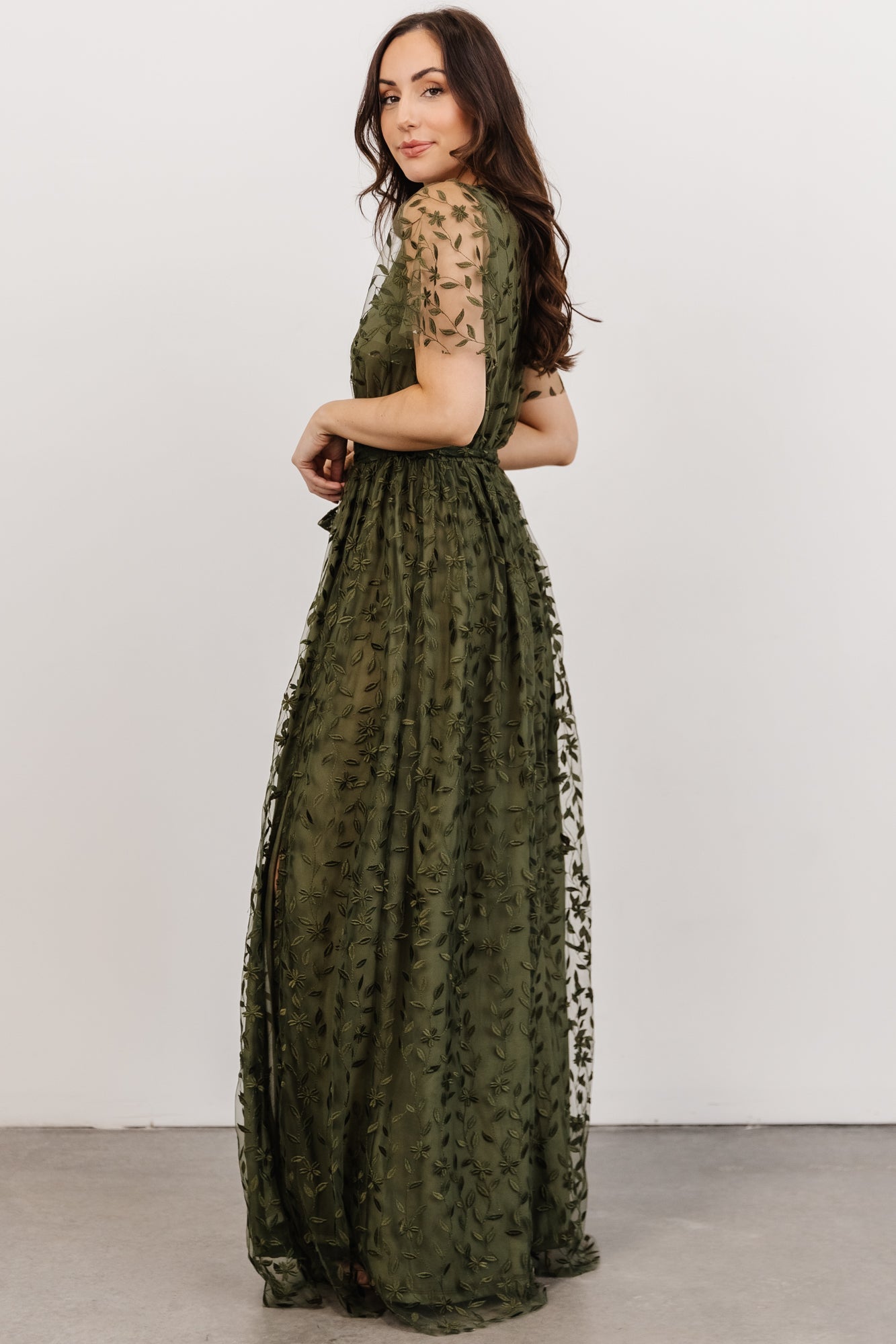 Marseille Embossed Maxi Dress | Olive 2025 New