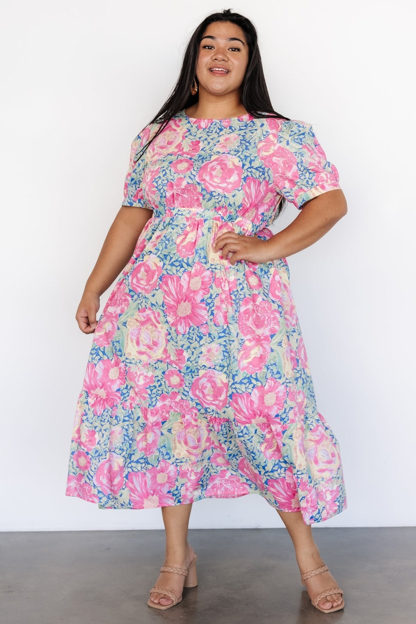 Myers Dress | Blue + Pink Floral Supply