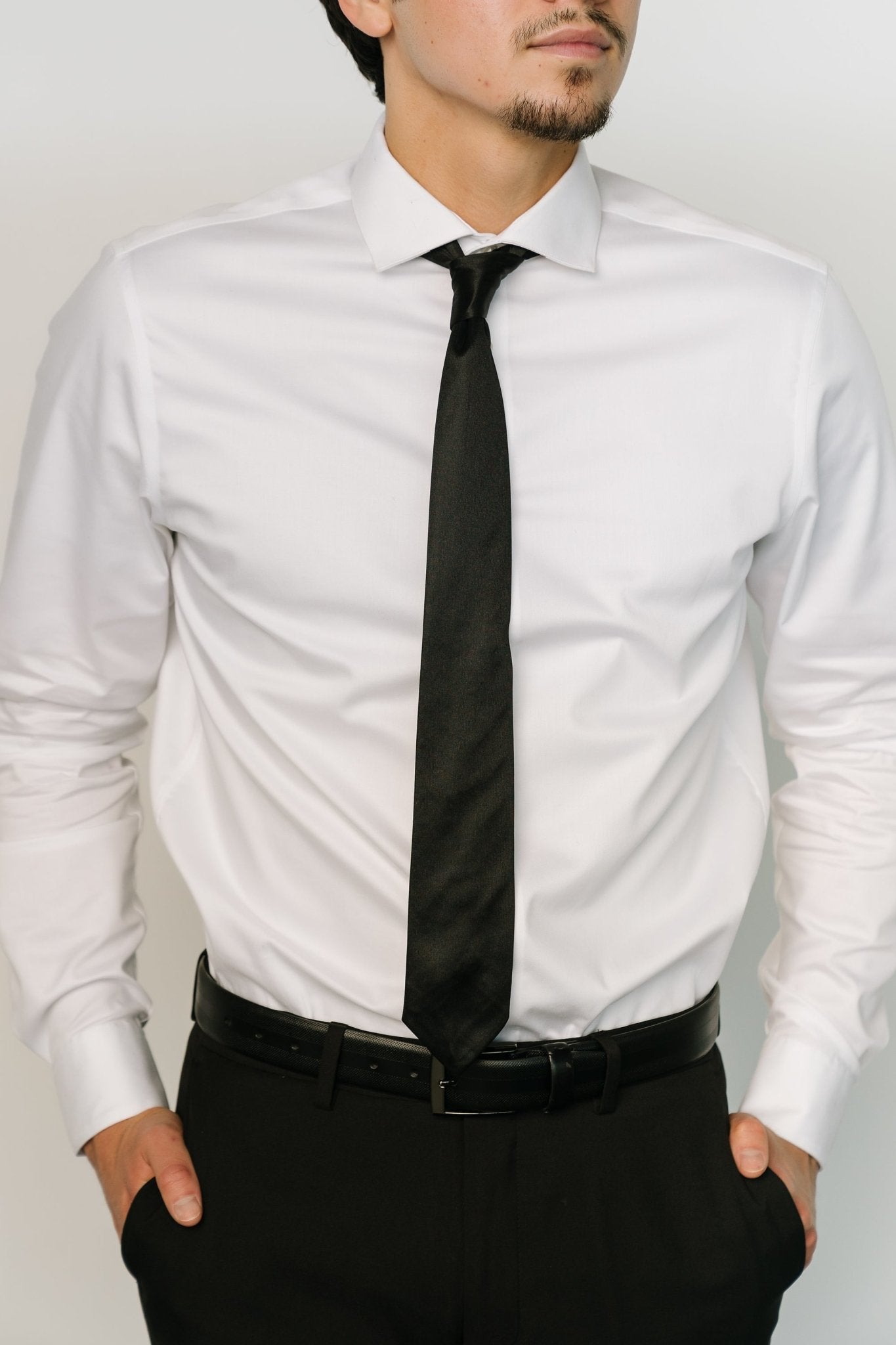 Classic Satin Tie | Black Free Shipping Cheap Pice