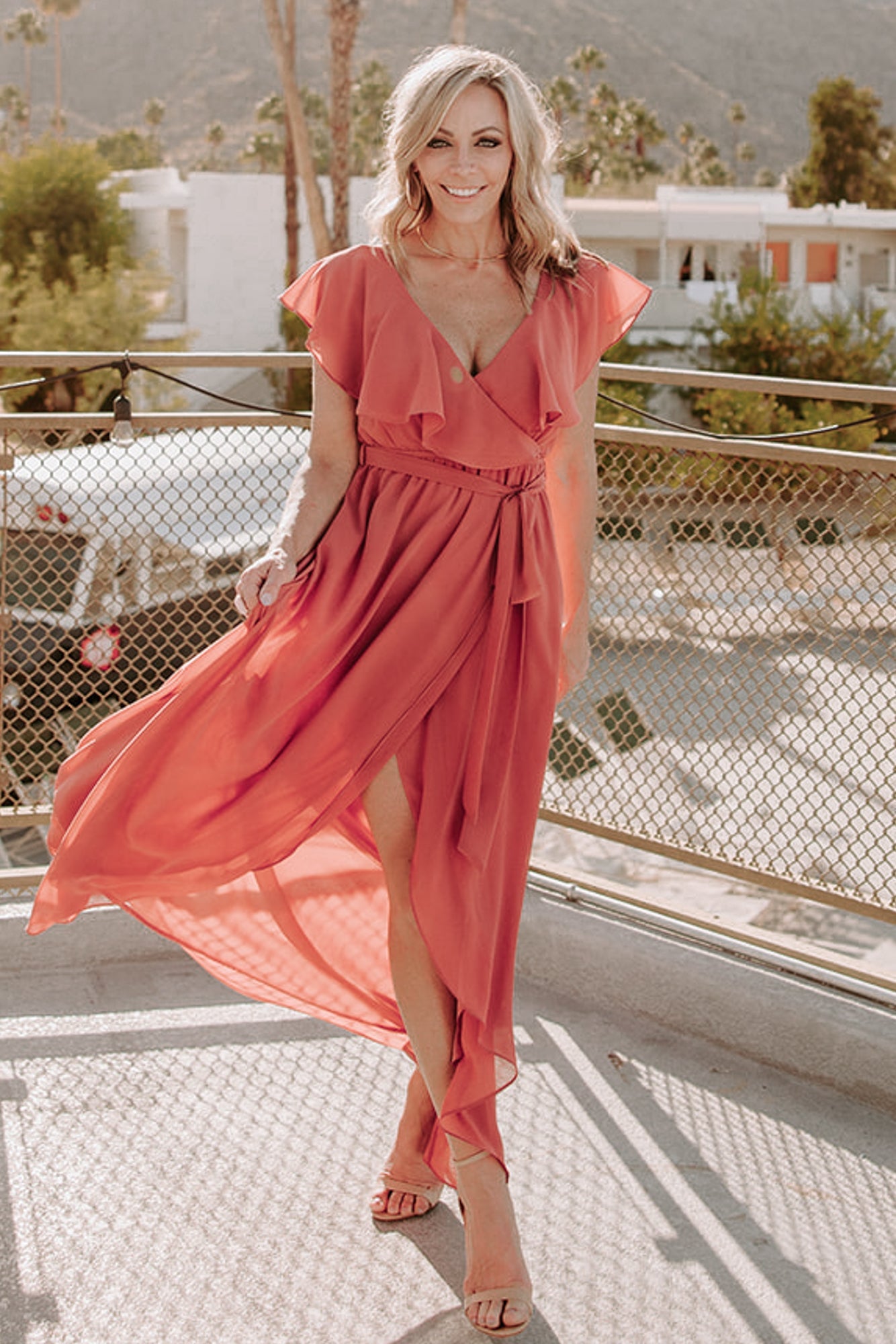 Katya Ruffle Maxi Dress | Rosewood Sale In China