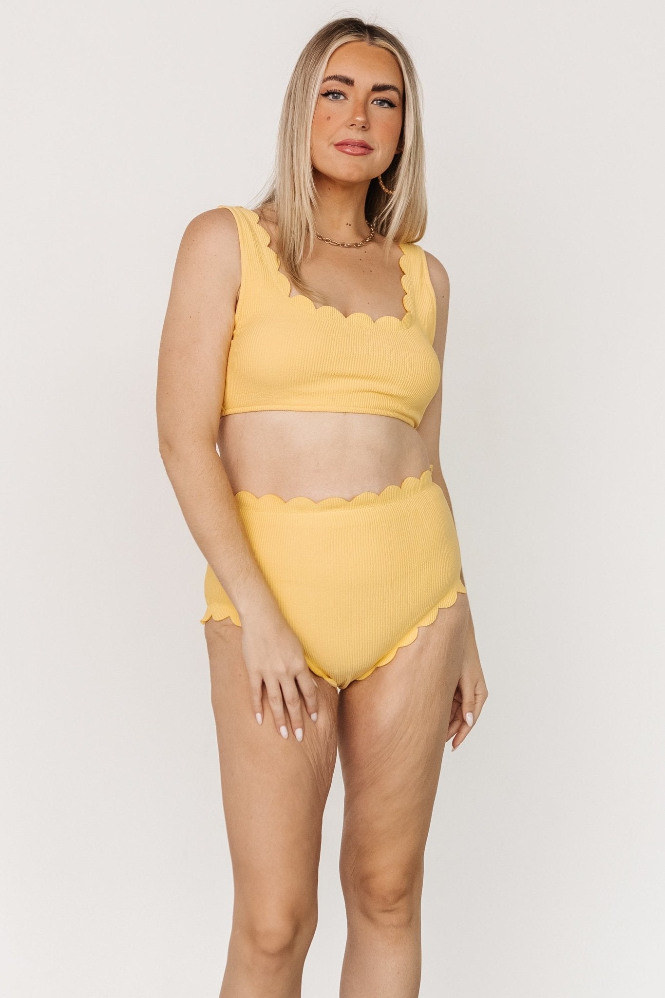 Honolulu Scalloped Bikini Top | Yellow Buy Cheap Discounts