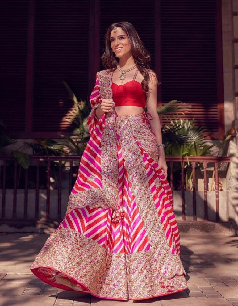 Magnificent Digital Print Rani Pink Lehenga Choli Cheap Sale Pictures