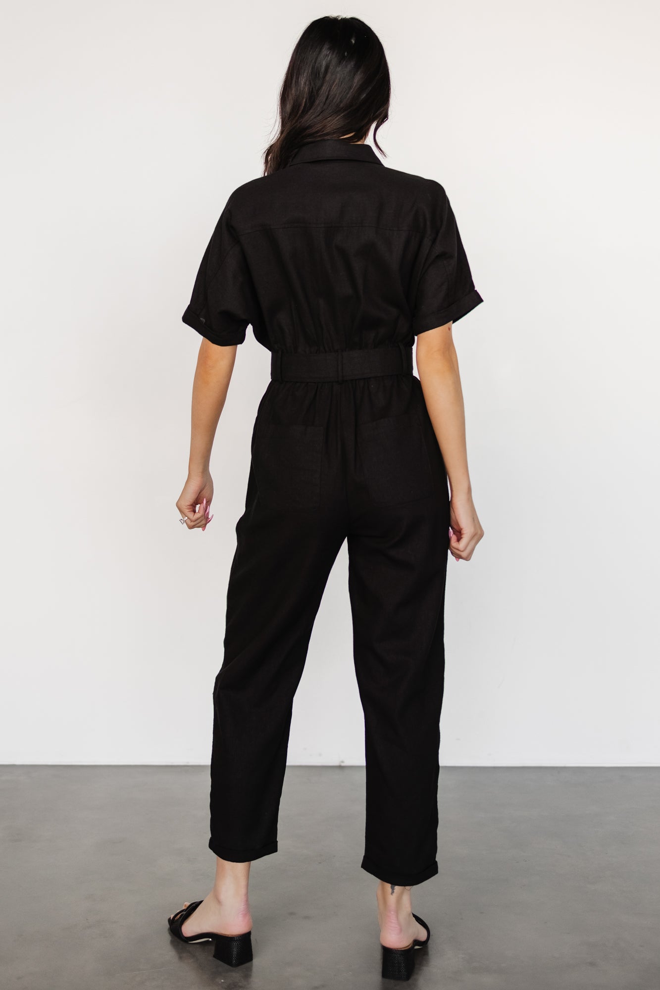 Dallas Button Up Jumpsuit | Black Sast Sale Online