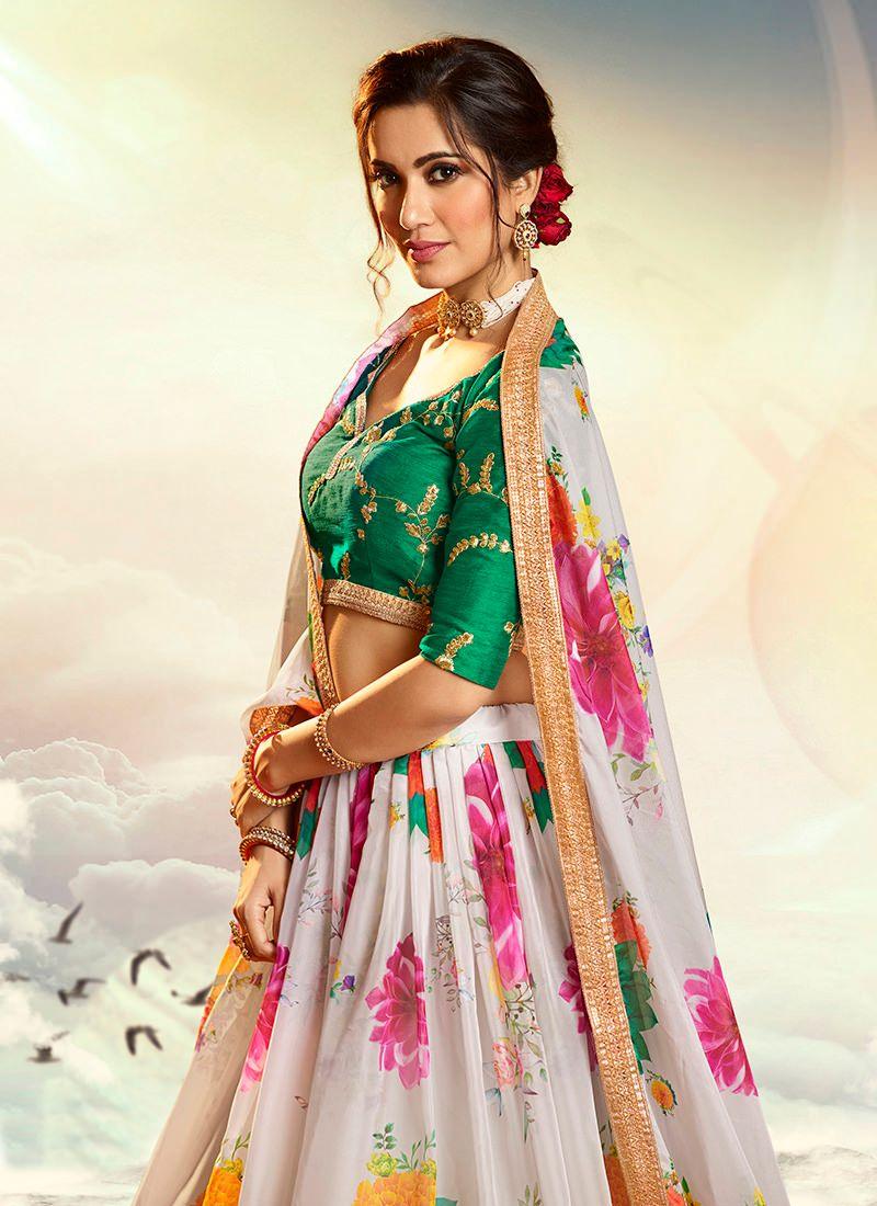 Dream-like Multicolored Flared Lehenga Choli Set Clearance Extremely