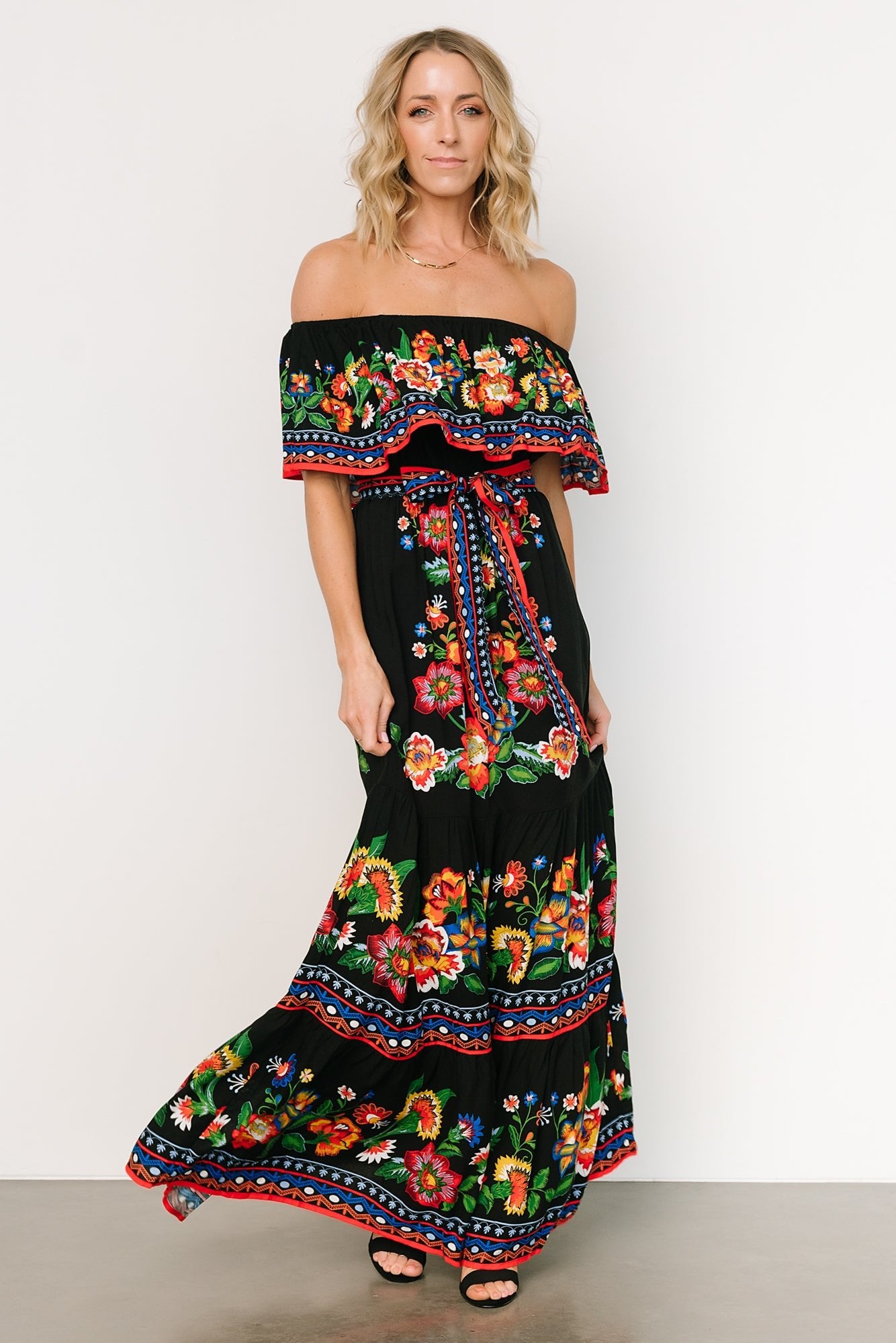 Alejandra Maxi Dress | Black Multi Floral Cheap Pice Low Shipping Fee