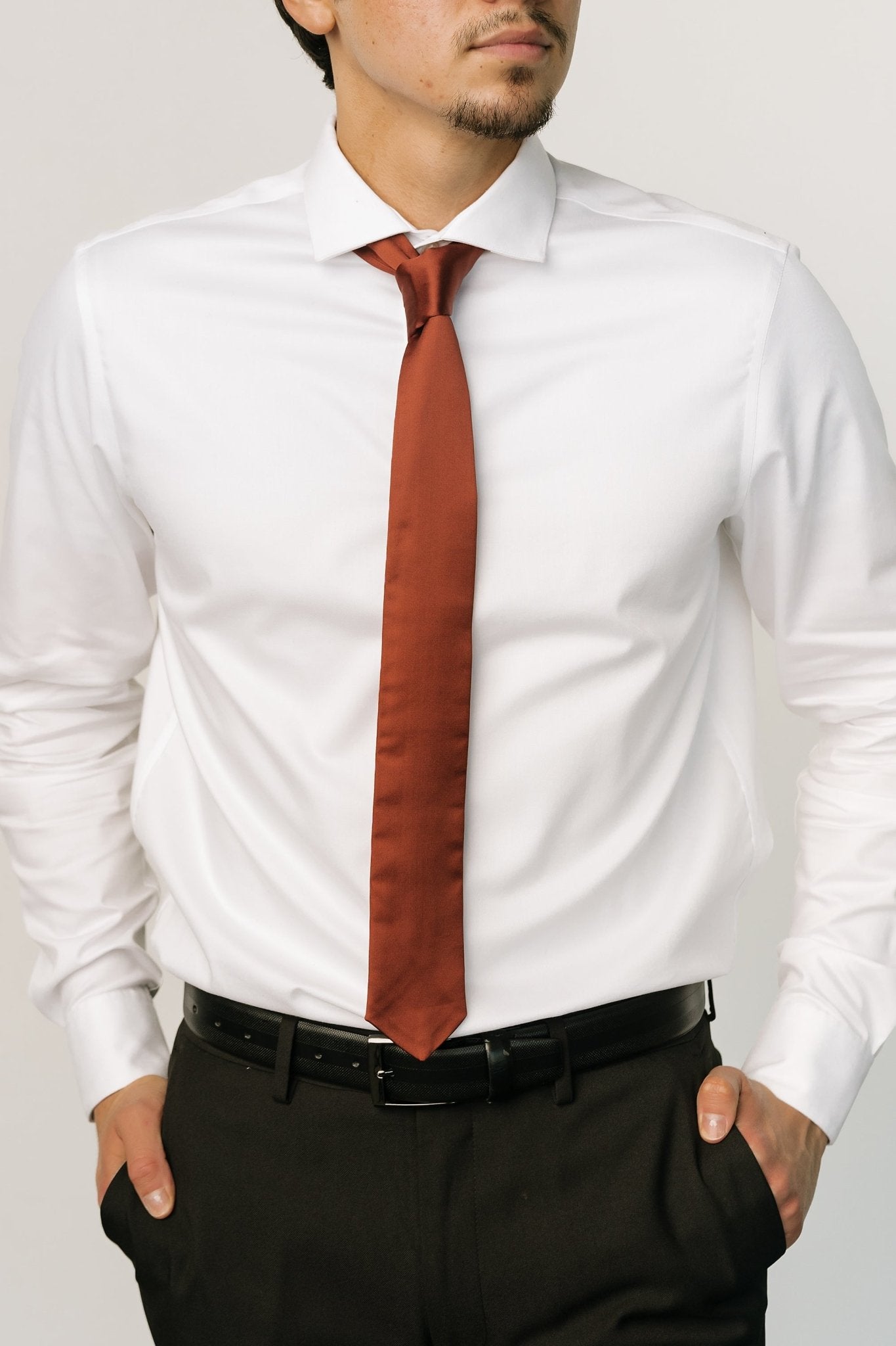 Classic Satin Tie | Cinnamon Cheap Sale 100% Authentic