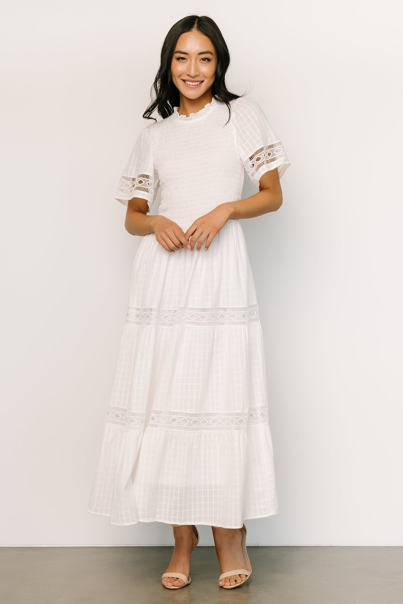 Loveland Geo Lace Maxi Dress | Off White Really Cheap