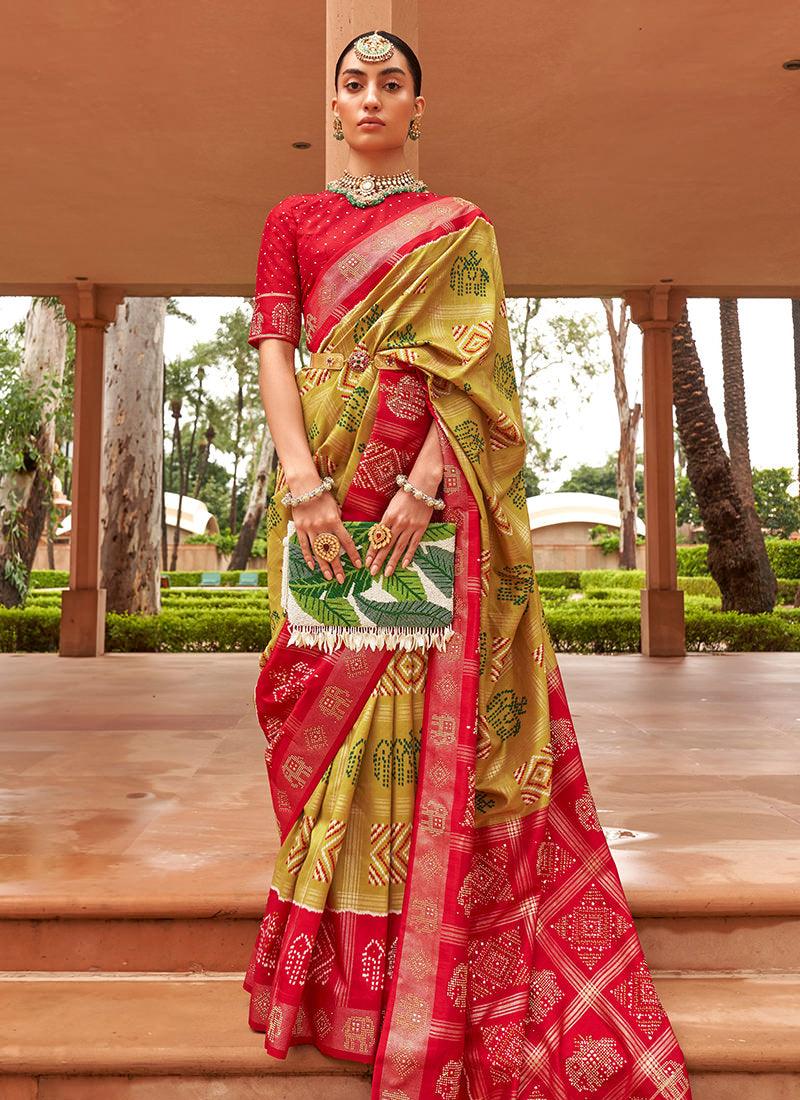 Light Green Sleeveless Dola Silk Saree Outlet Low Pice