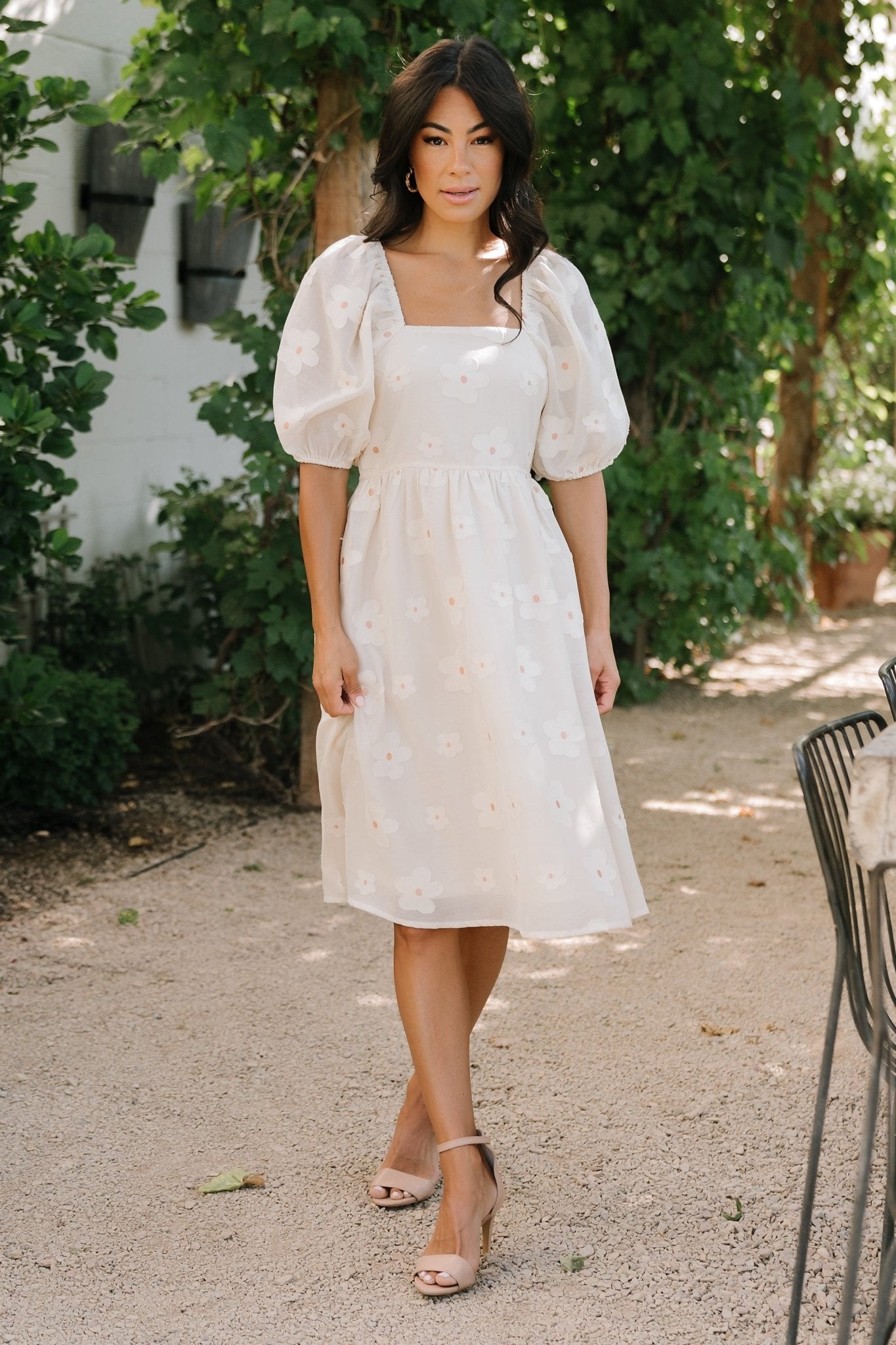 Daisy Short Dress | Vintage Cream Floral Deals Cheap Pice