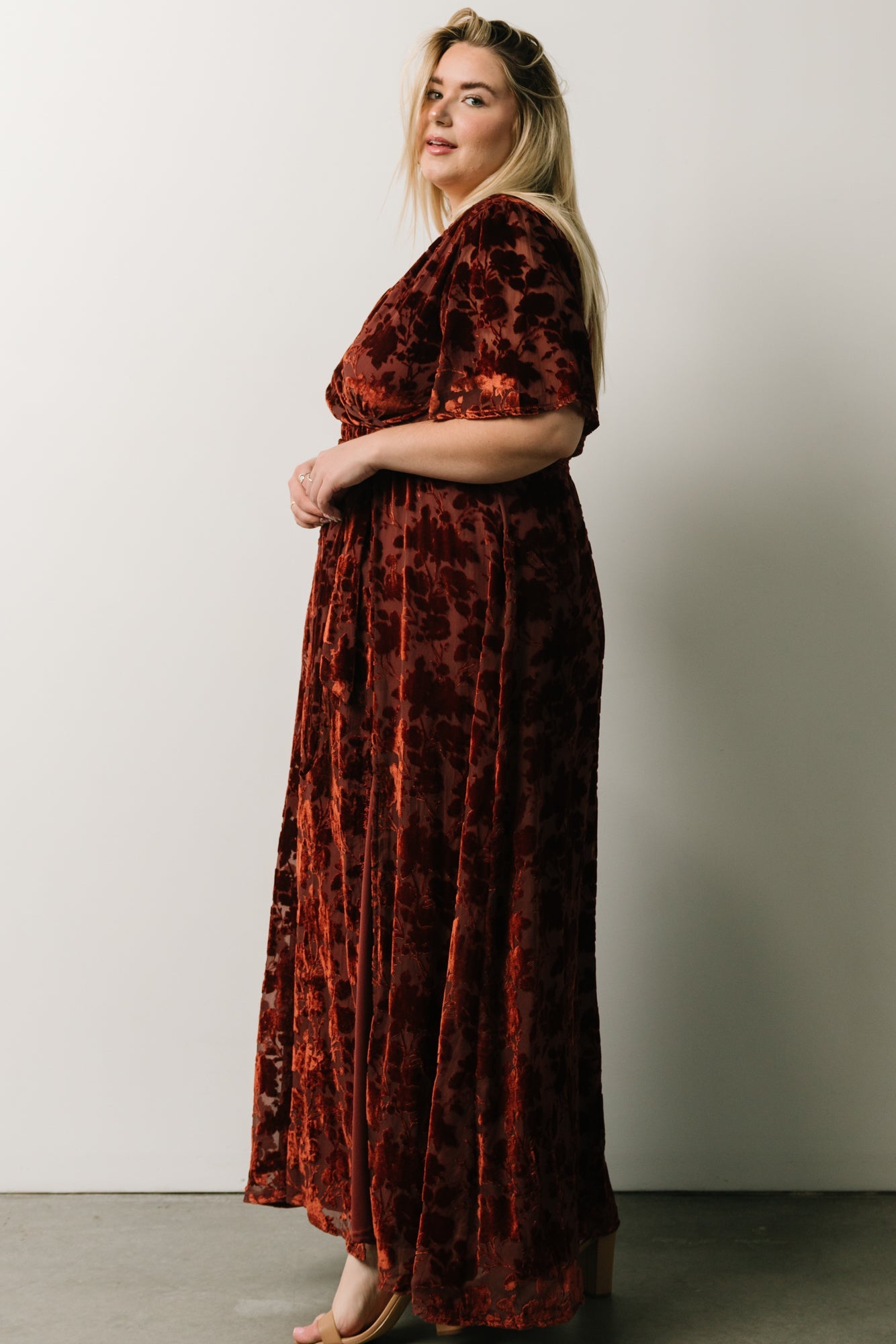 Uma Velvet Maxi Dress | Copper Floral Shop Offer Cheap Online