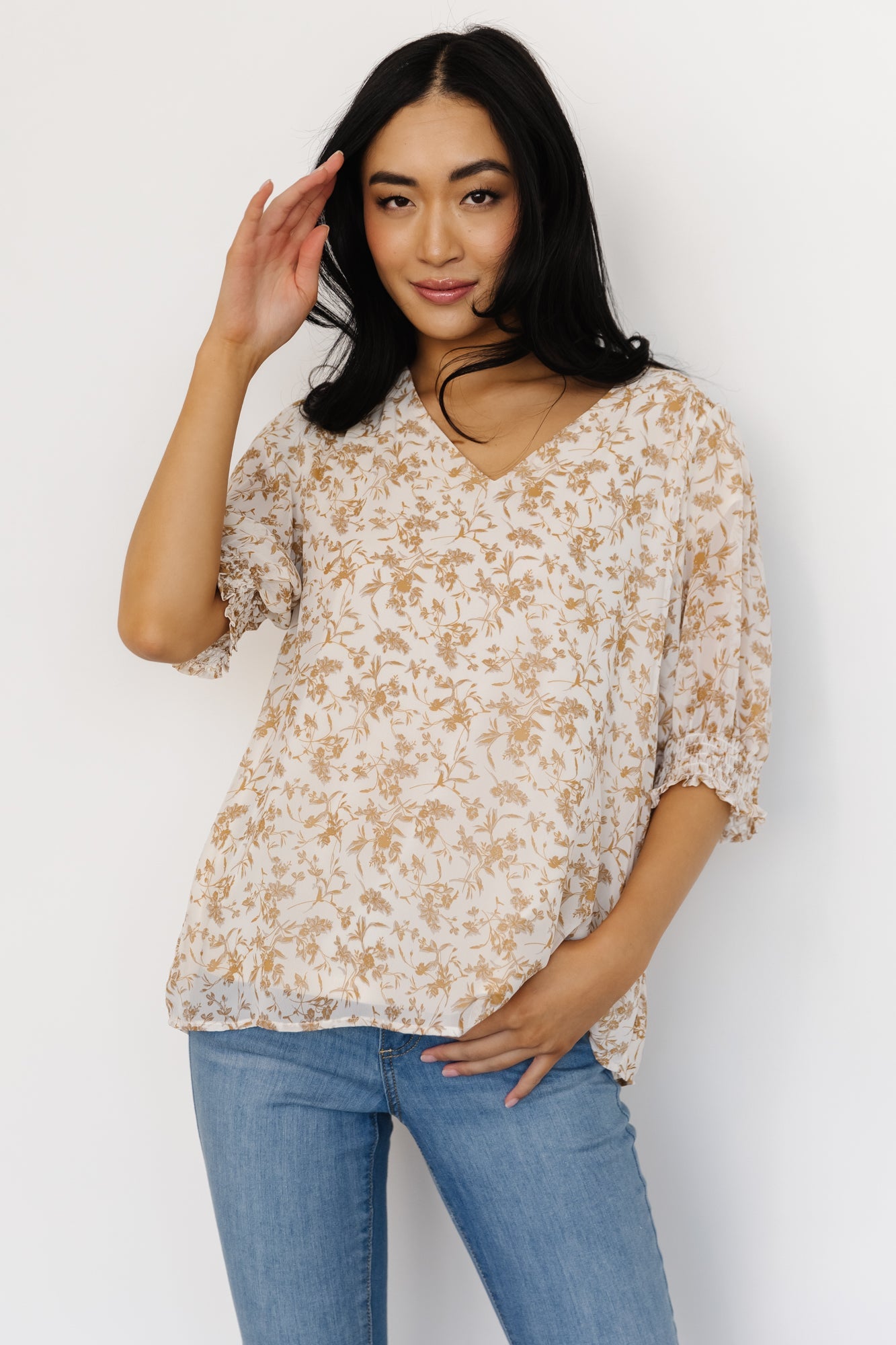 Cordova Top | Cream Multi Floral Buy Cheap Choice