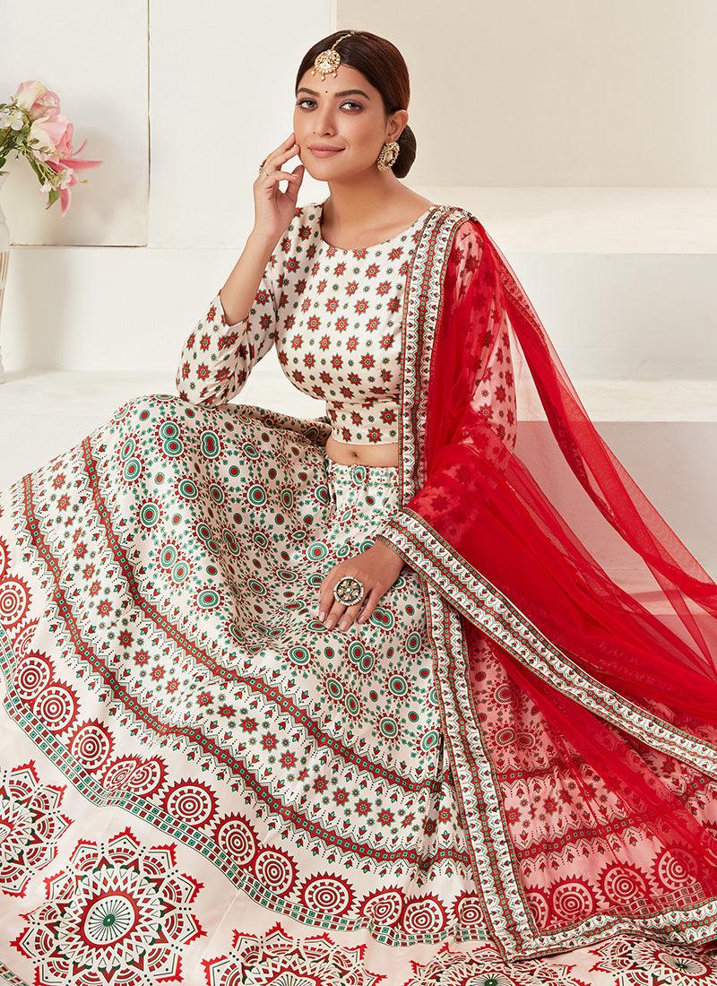 Off-White Kalidar Chaniya Choli With Dupatta Clearance Footlocker Pictures