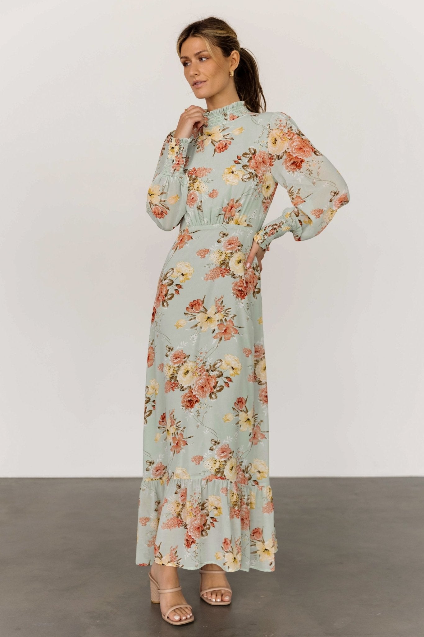 Luciana Maxi Dress | Sage Multi Good Selling Cheap Online