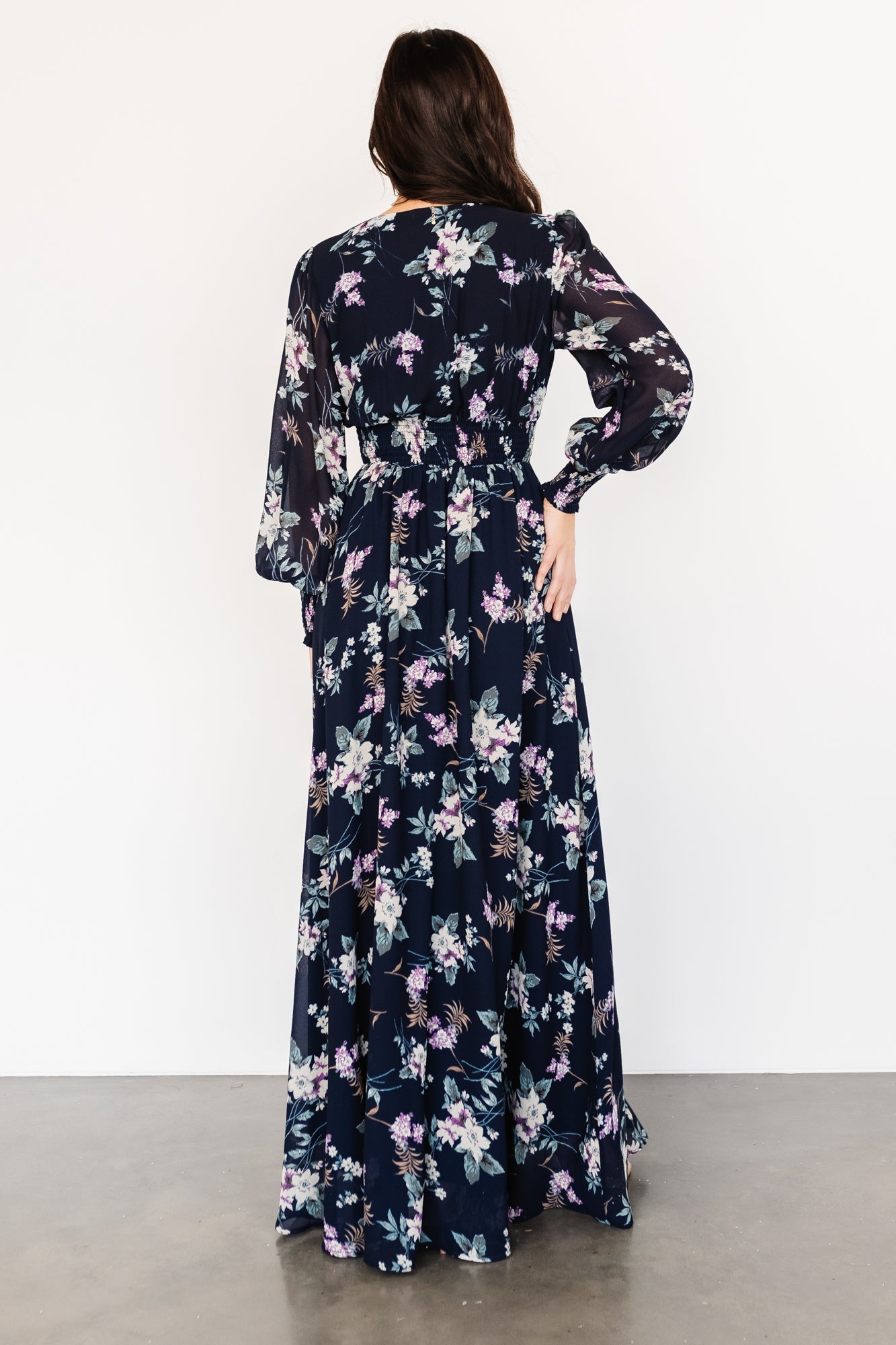 Olivia Maxi Dress | Navy Garden Floral Quality Free Shipping