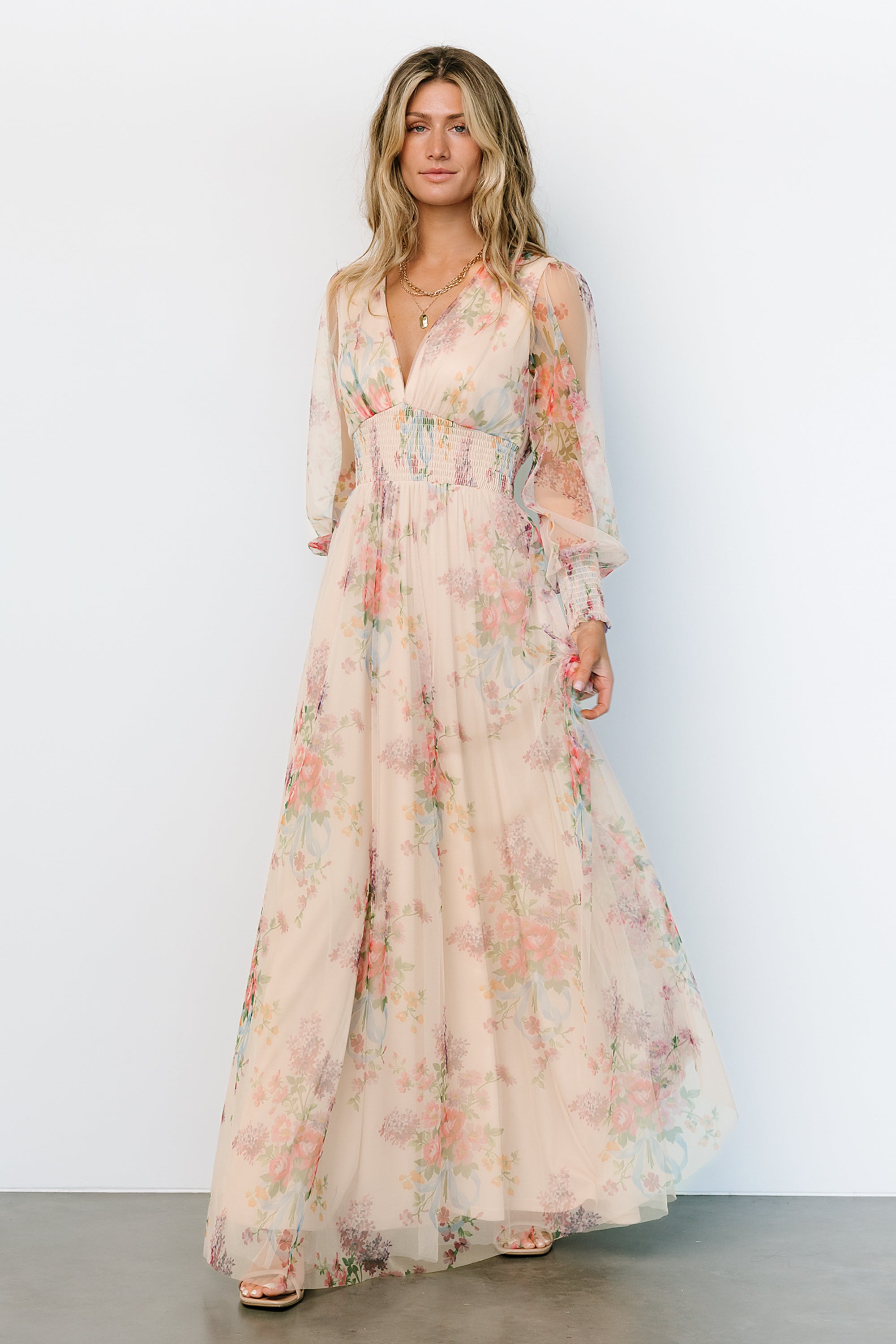 Layla Tulle Maxi Dress | Romantic Floral 2025 Online