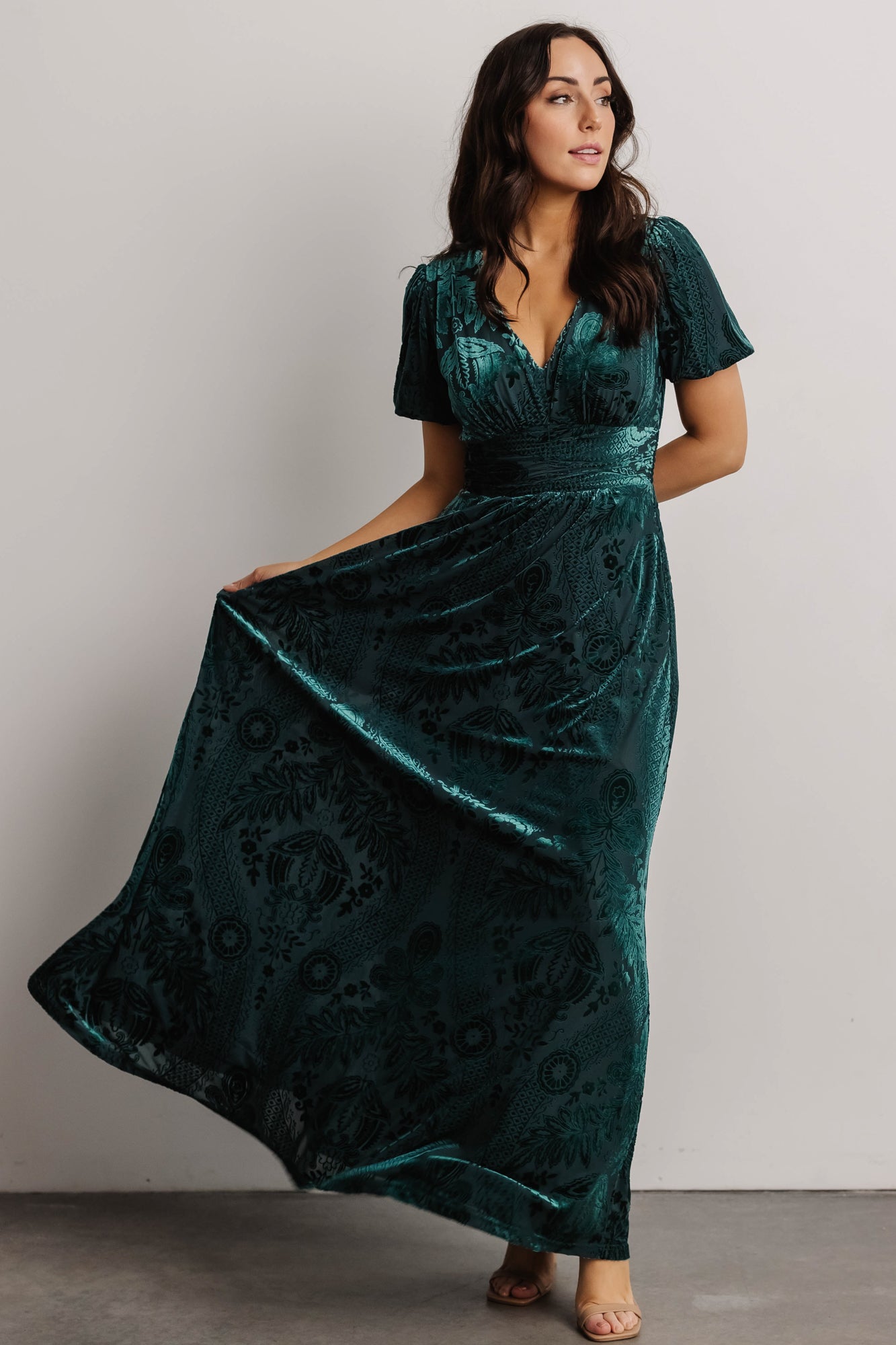 Leslie Velvet Maxi Dress | Emerald Buy Cheap Best Sale