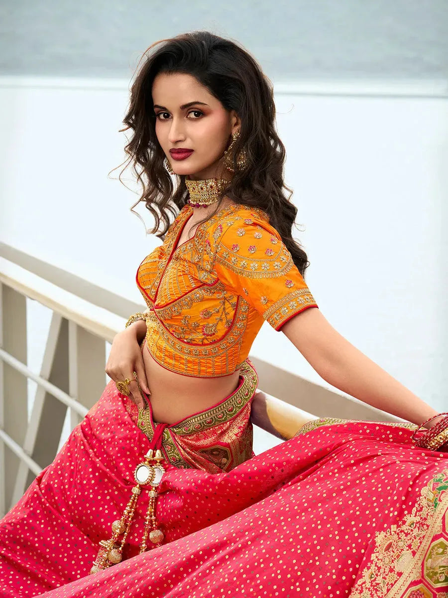 Elegant Yellow Embroidered  Silk  Lehenga Choli Set For Cheap Sale Online