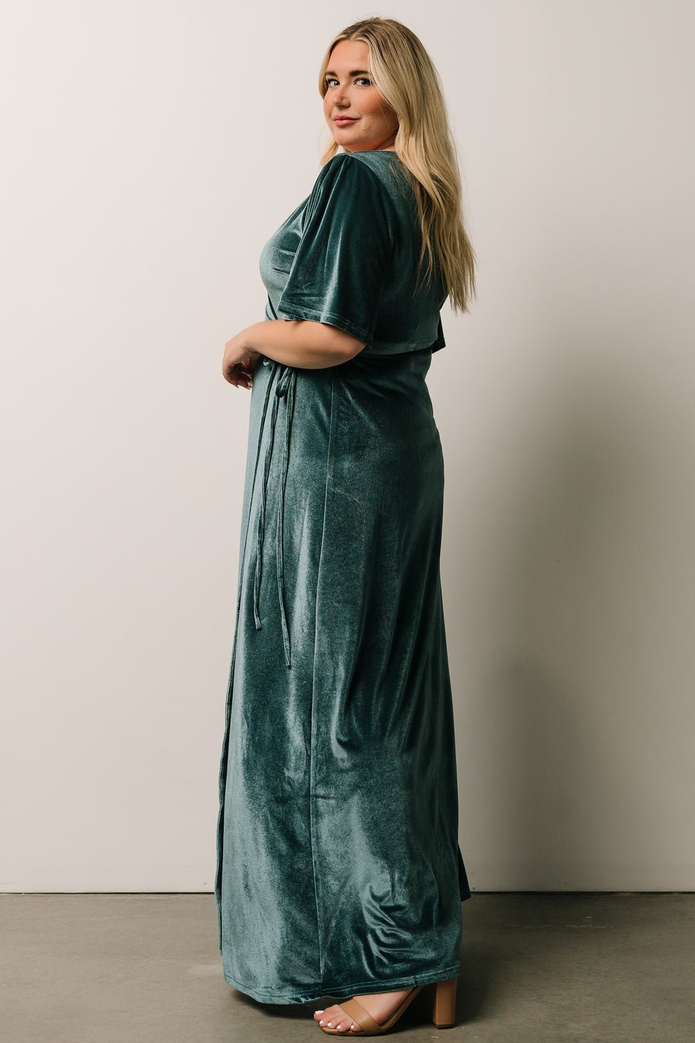 Meghan Velvet Wrap Maxi Dress | Persian Blue Buy Cheap Wiki