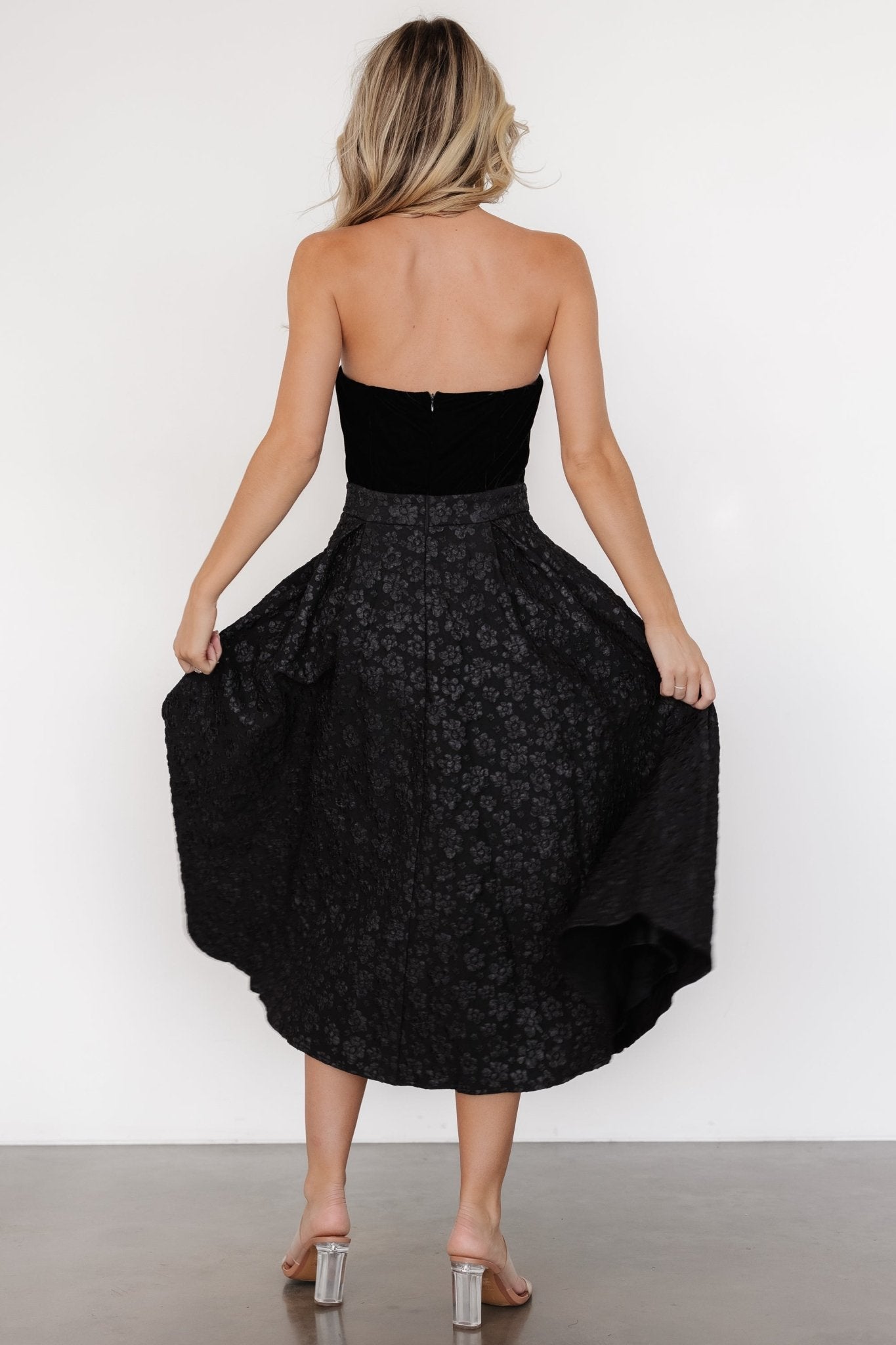 Sila Strapless Dress | Black Low Cost For Sale