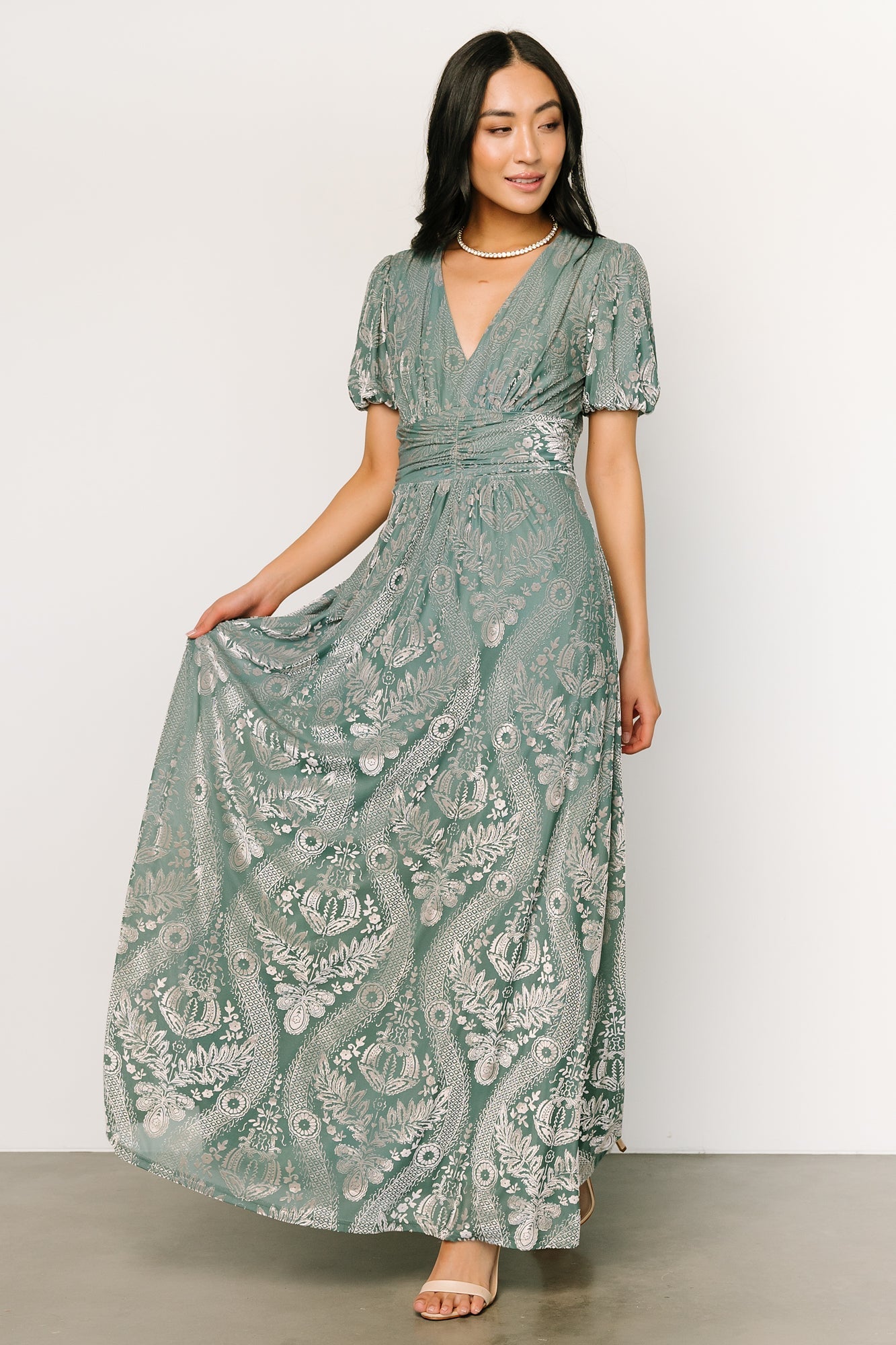 Leslie Velvet Maxi Dress | Sage + Silver Outlet Sale Online