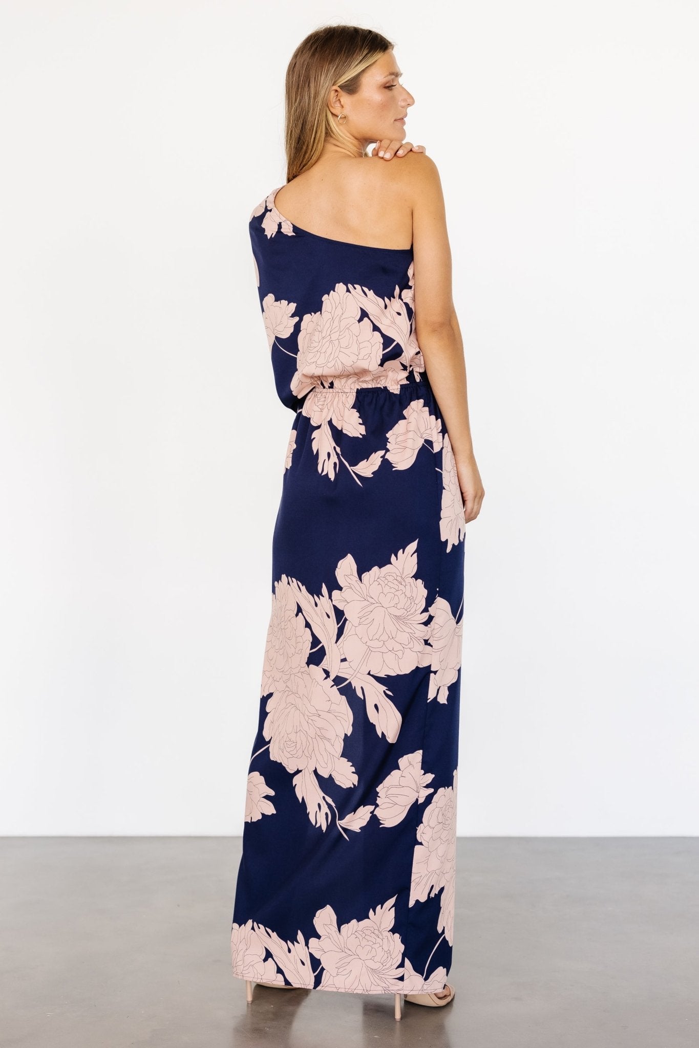 Halston Maxi Dress | Navy + Blush Marketable Online