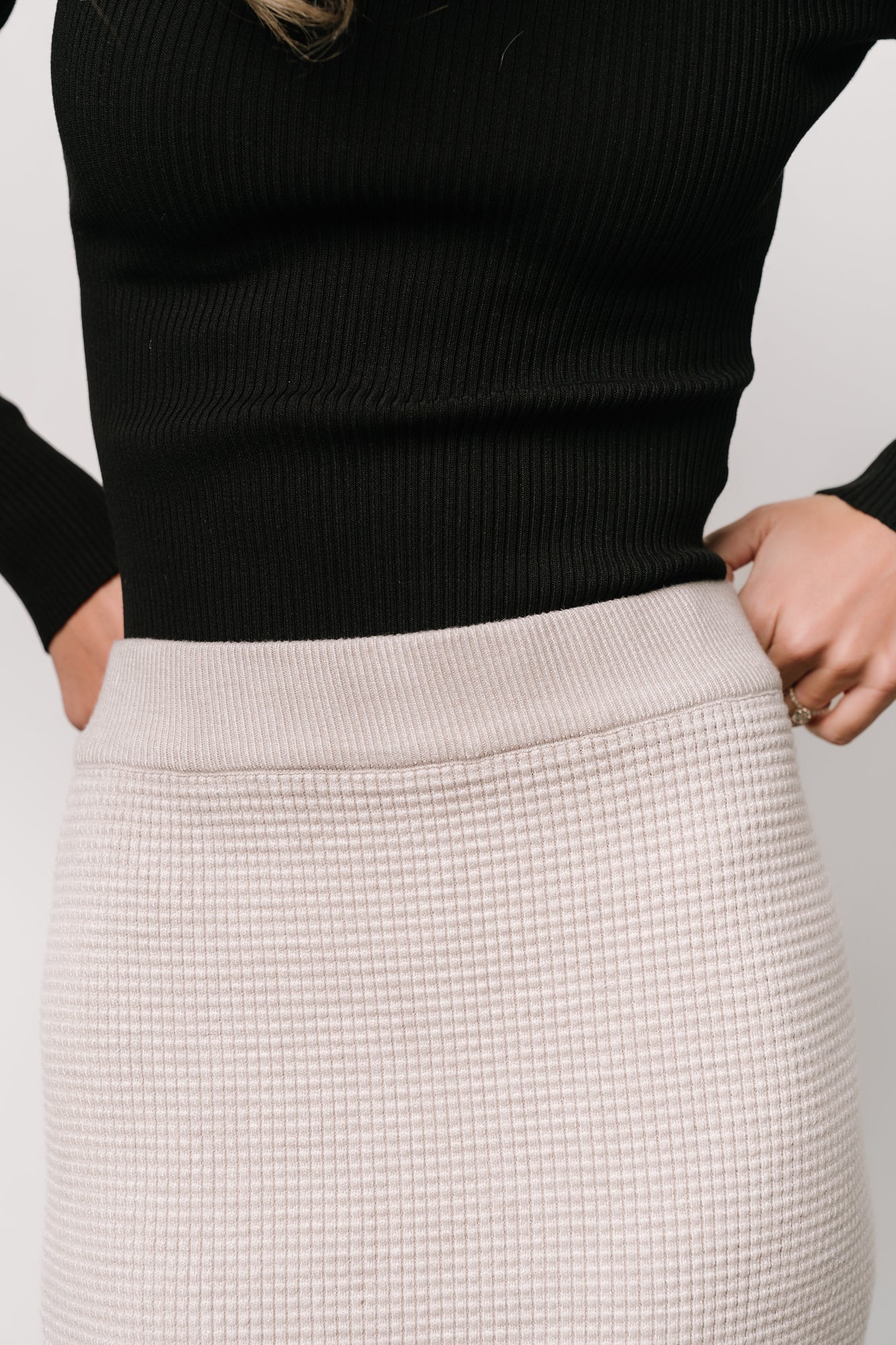 Carey Waffle Midi Skirt | Taupe Shipping Outlet Store Online