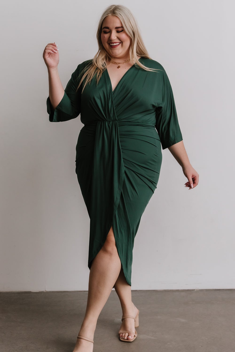 Mimi Midi Dress | Hunter Green Fast Delivery Online