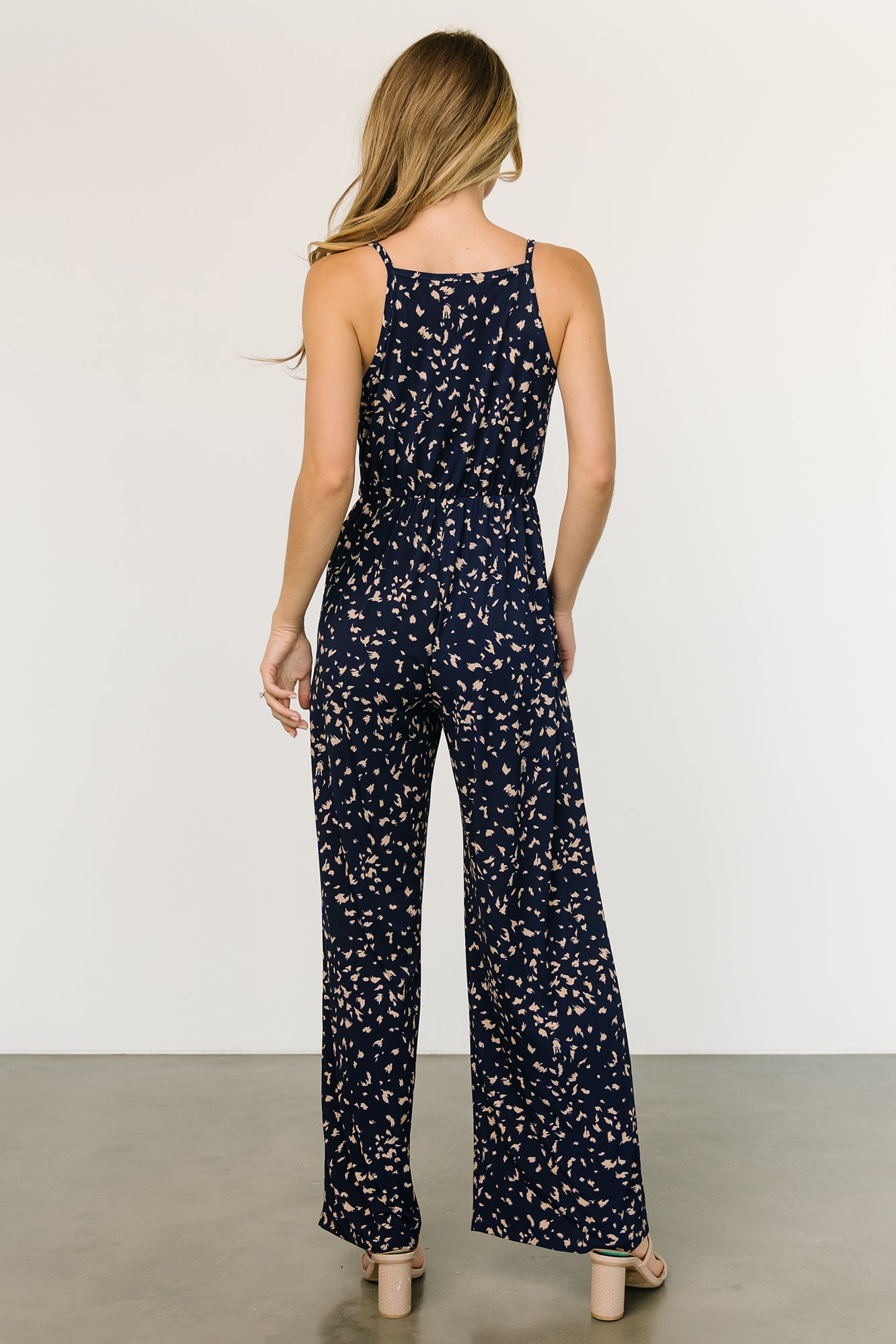 Sade Jumpsuit | Navy Print Fashion Style Cheap Online