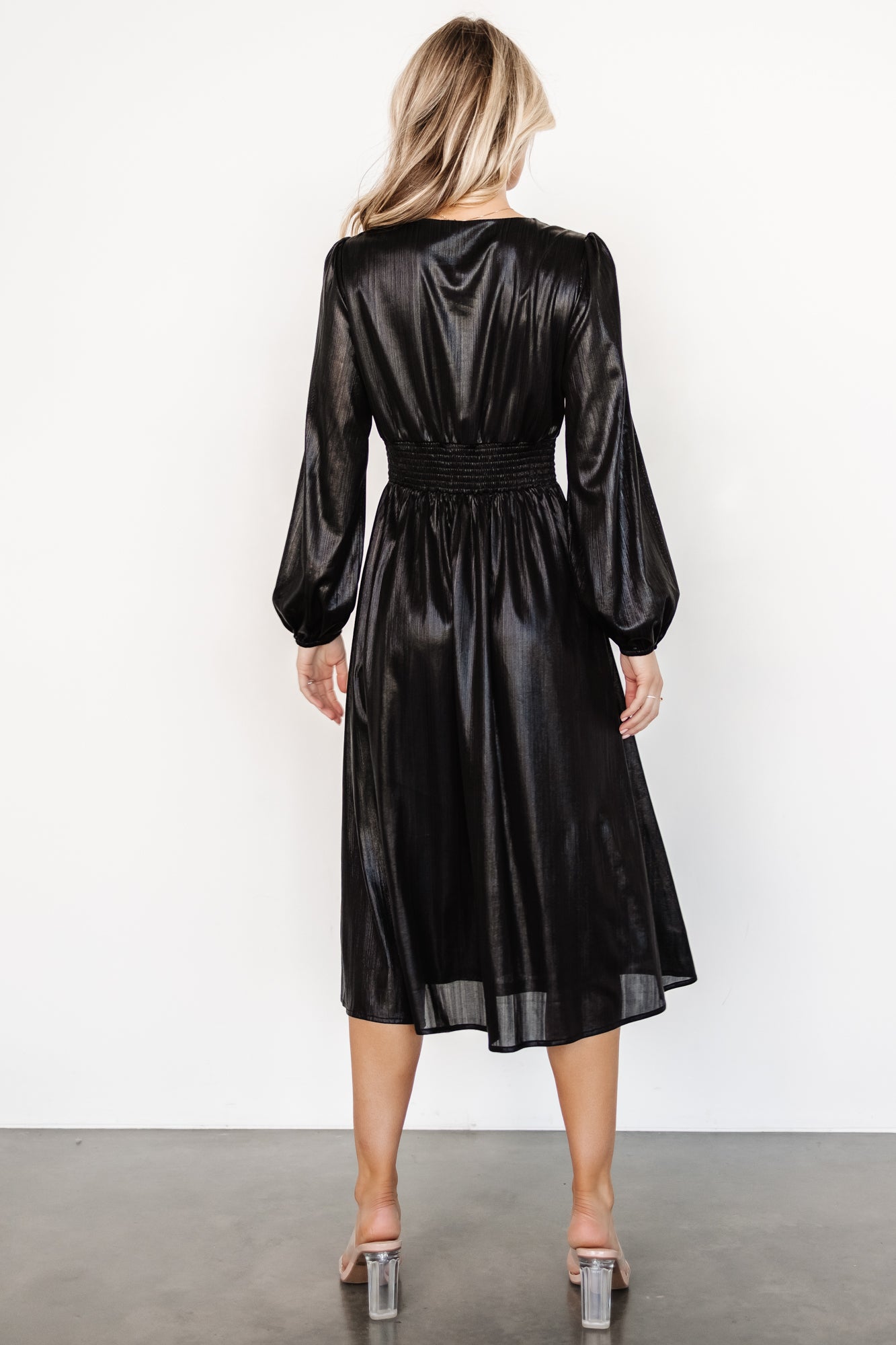 Aisha Shimmer Dress | Black Excellent Online