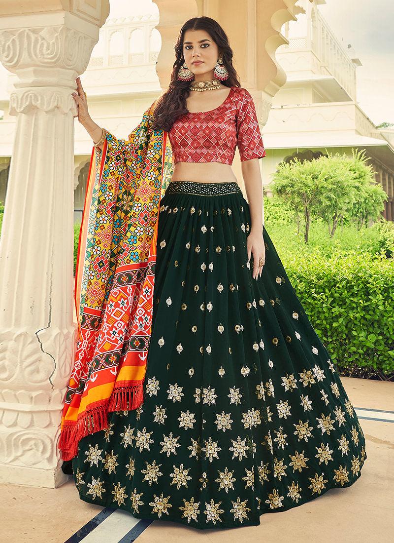 Multi-Color Flared Ghaghra Choli Online Online Cheap Pice